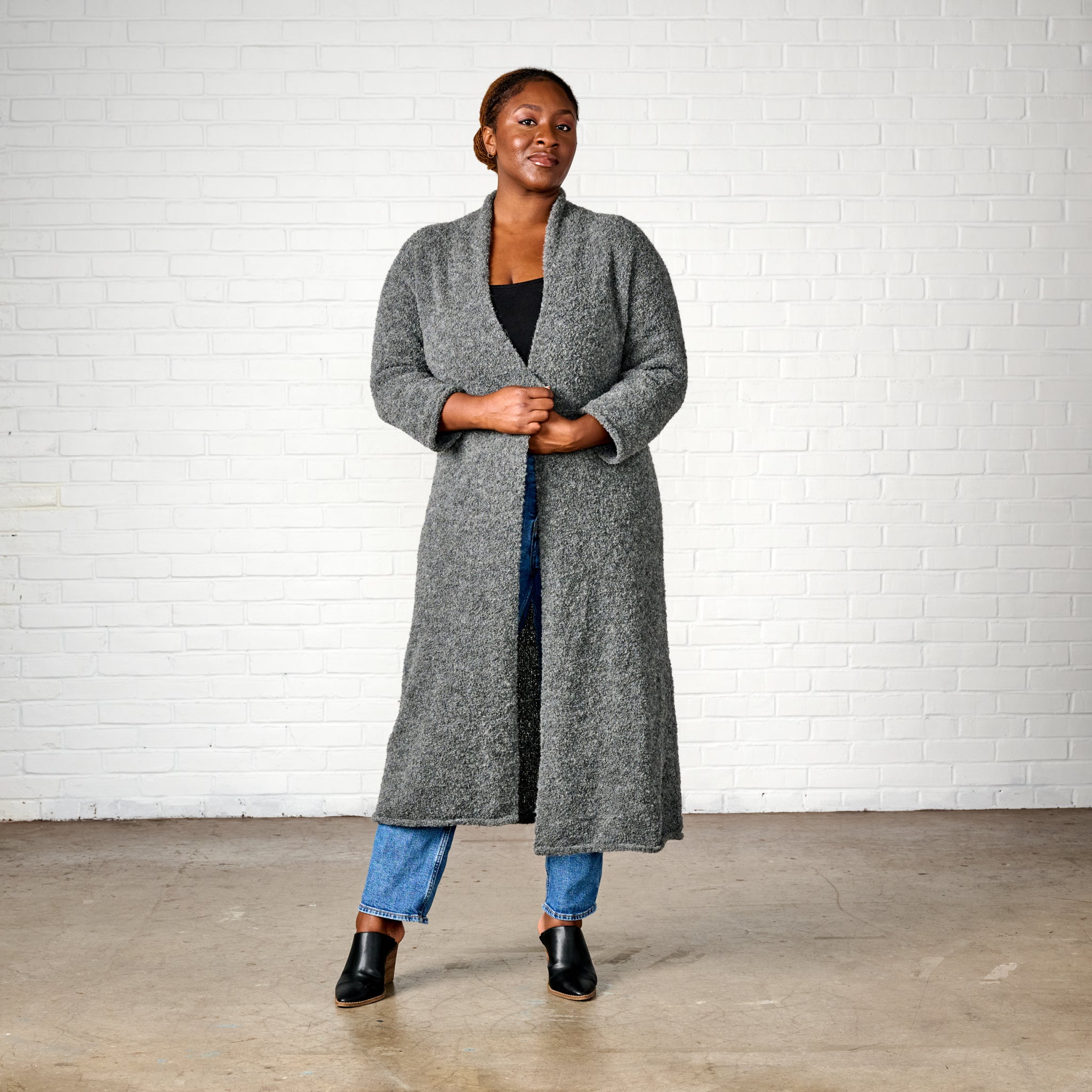 Alpaca Wool Duster Cardigan - Gray - Ten Thousand Villages