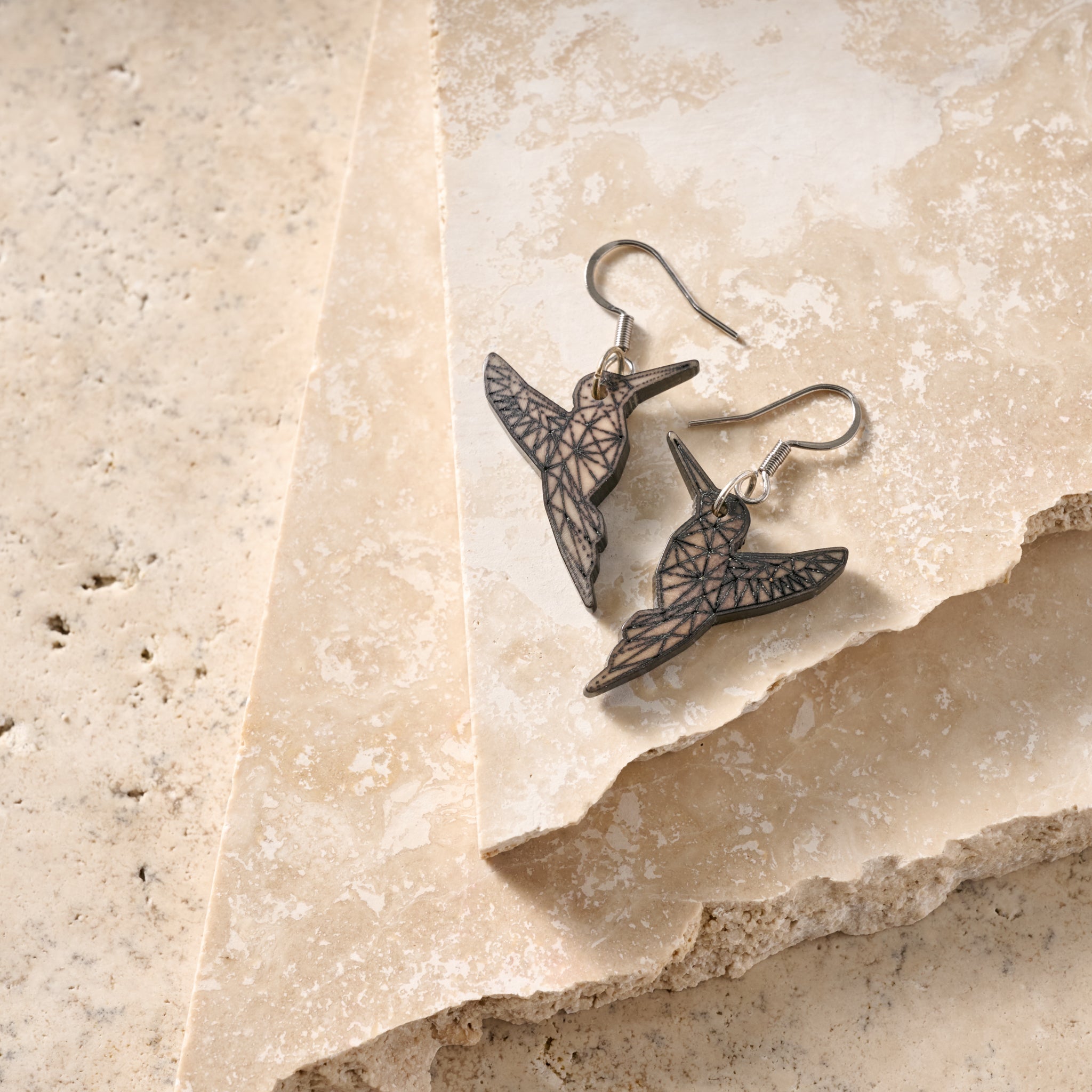 Tagua Hummingbird Drop Earrings - Ten Thousand Villages