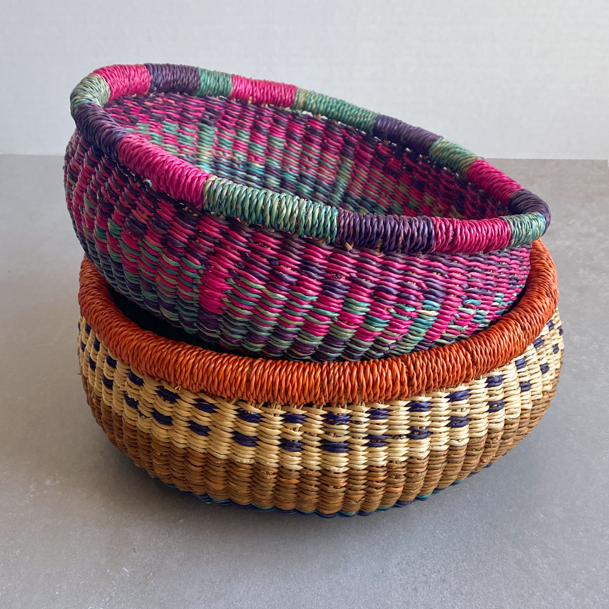 Round Bolga Basket - Ten Thousand Villages