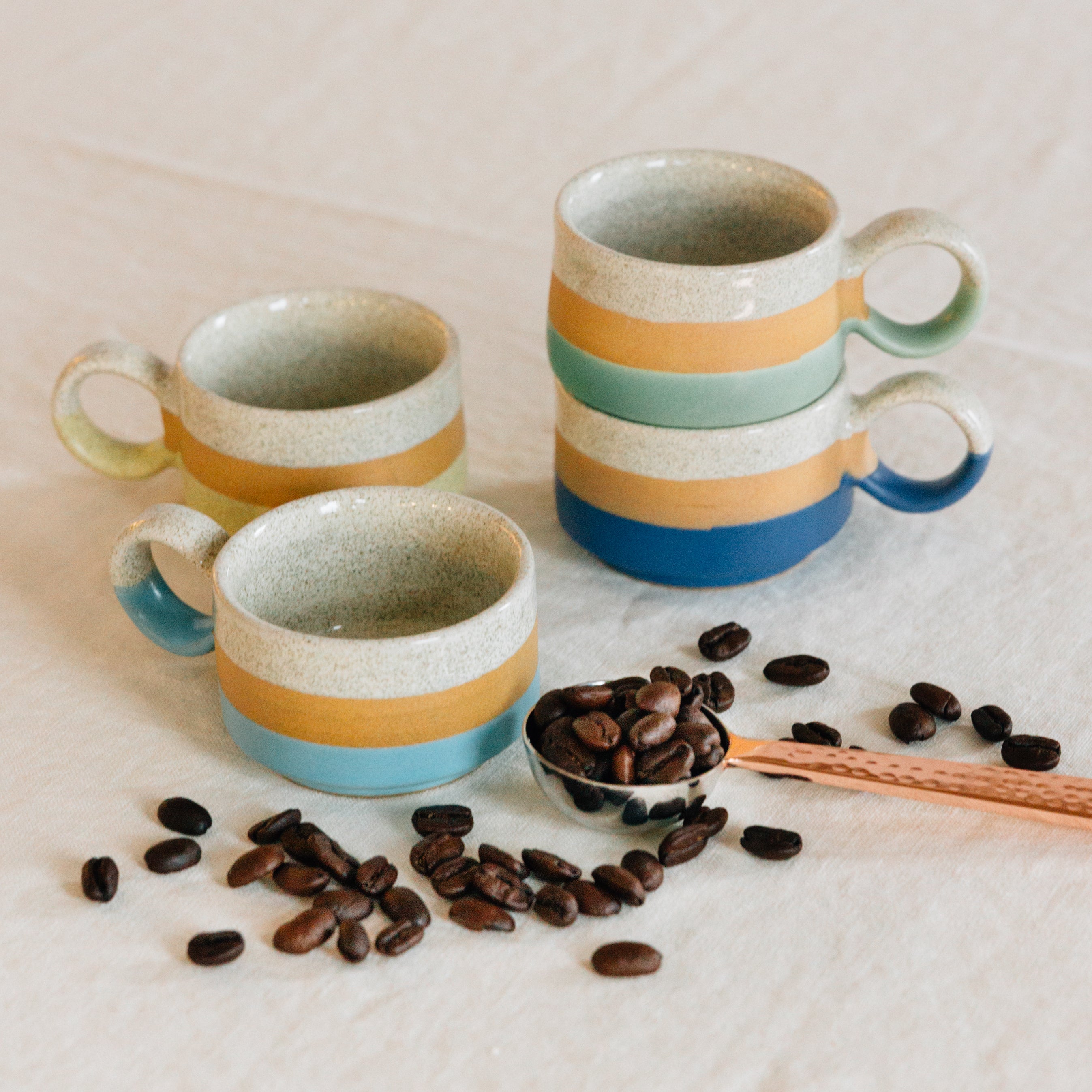 Kaphi Stacking Espresso Mug | Set of 4 - Ten Thousand Villages