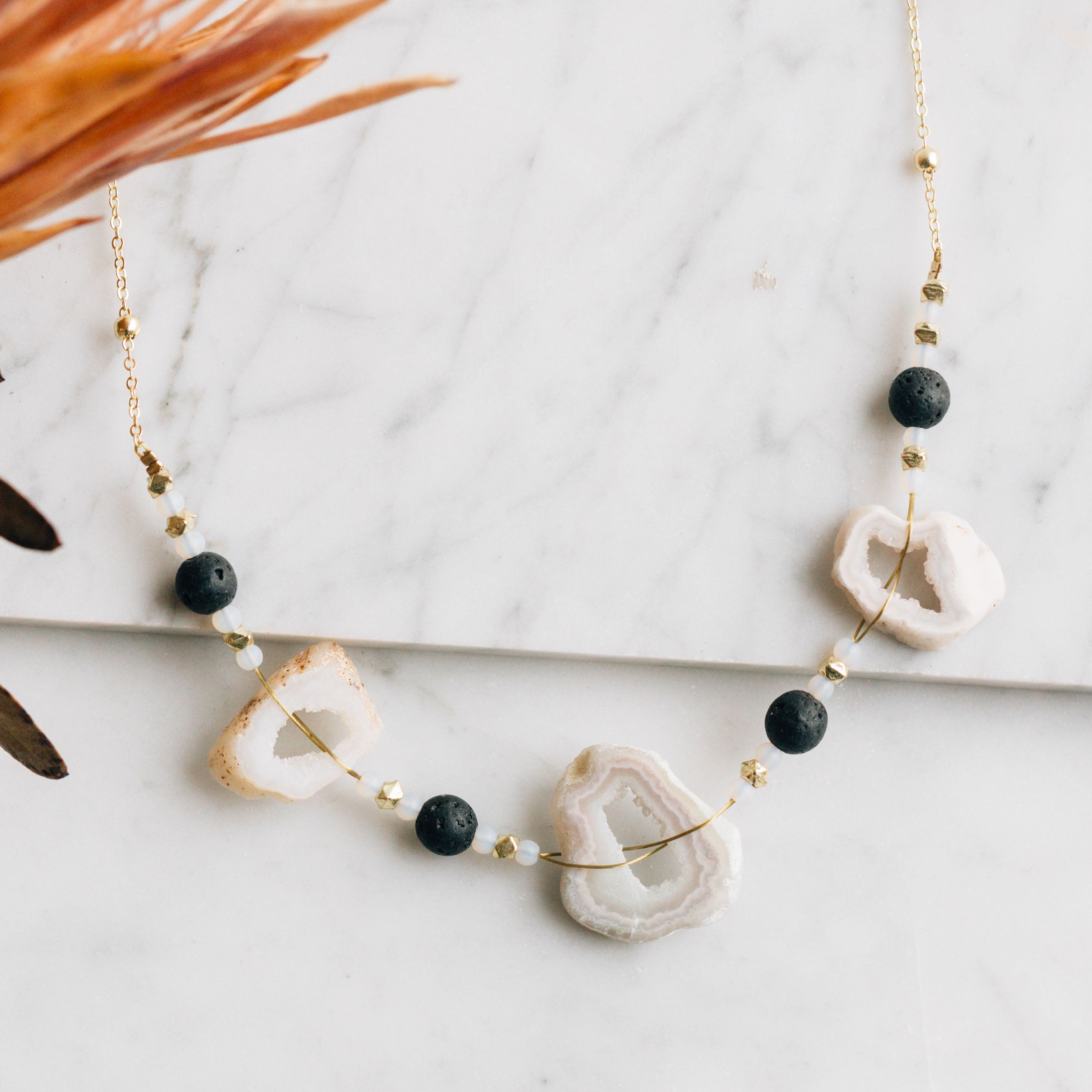 Parvati Druzy Stone Necklace - Ten Thousand Villages