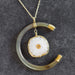 Celestial Reclaimed Horn & Geode Pendant Necklace thumbnail 1