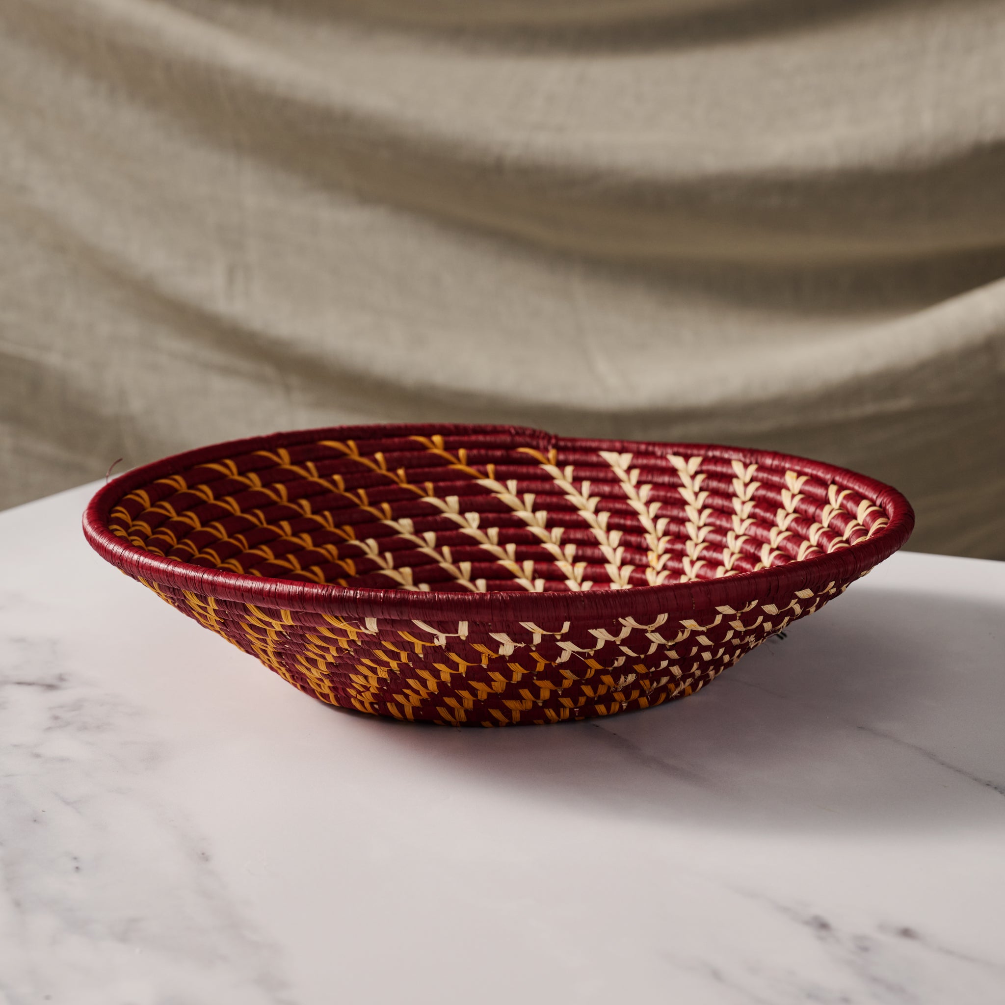Burgundy Twist basket - Ten Thousand Villages