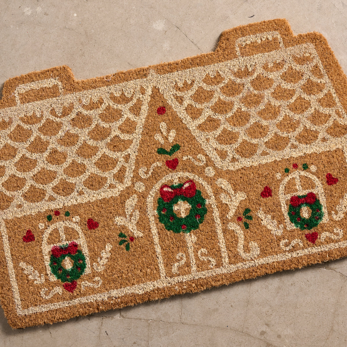Garam Coir Gingerbread House Door Mat