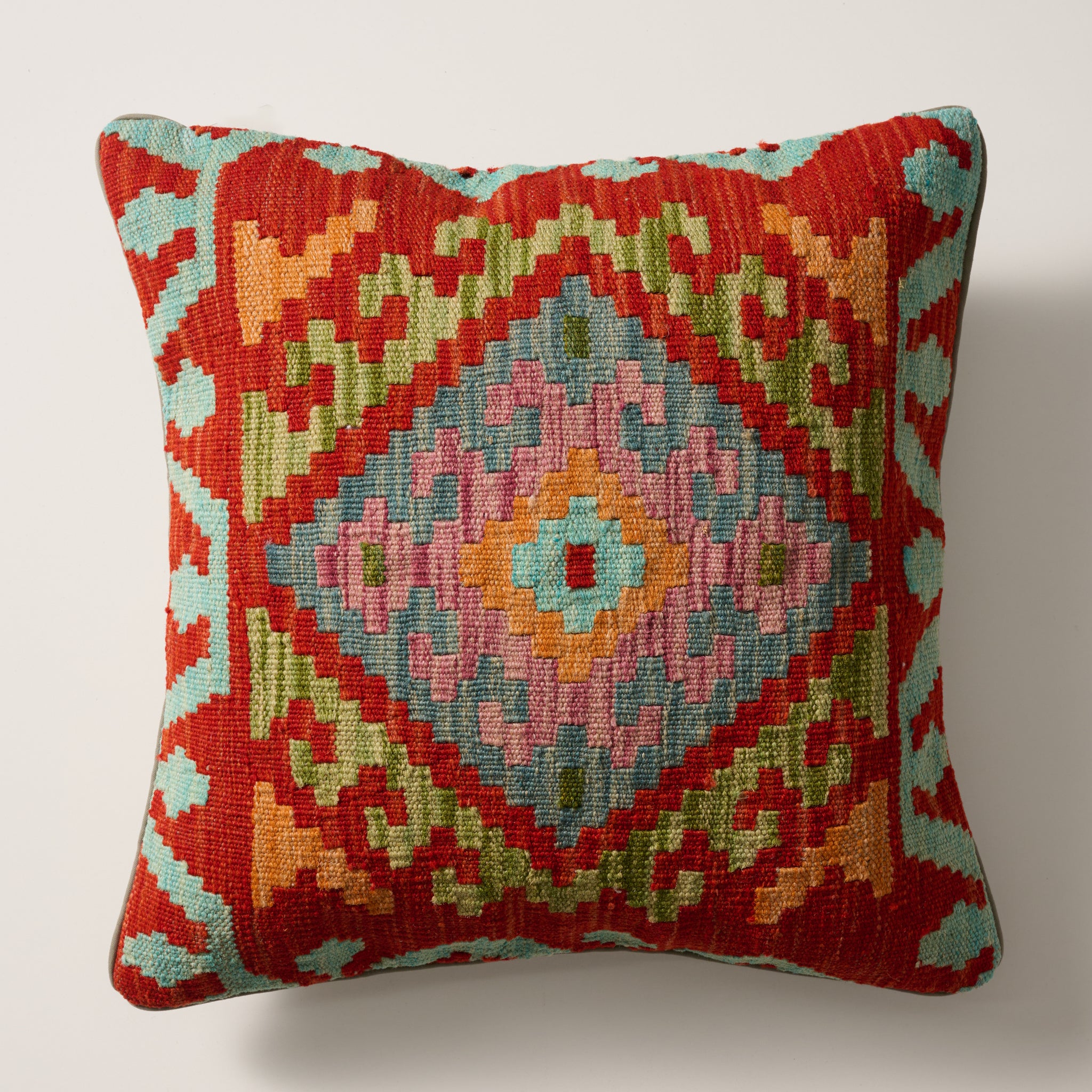 Kilim Natural Dye Pillow Cover - Purple and Pink