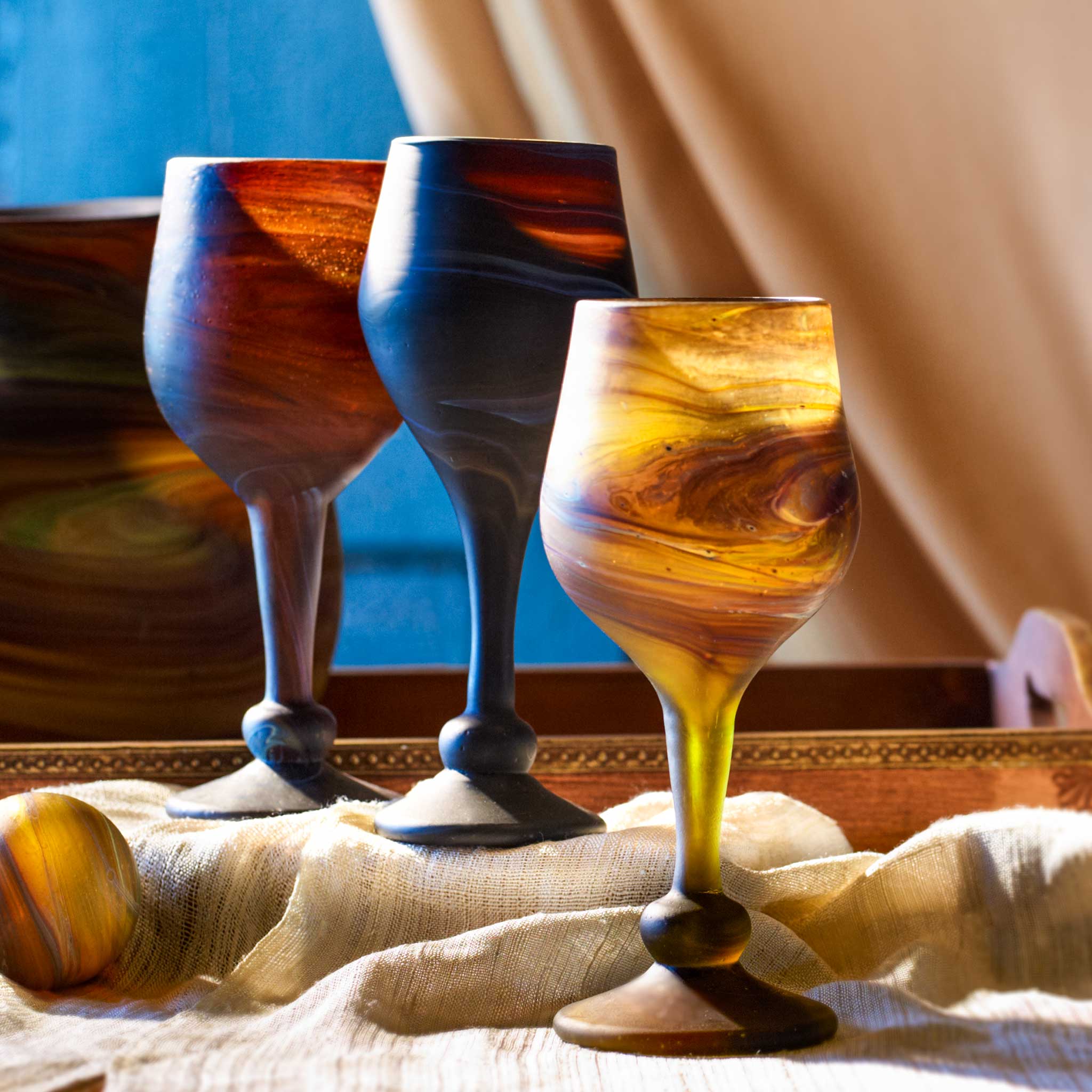 Phoenician Glass Goblet - Ten Thousand Villages