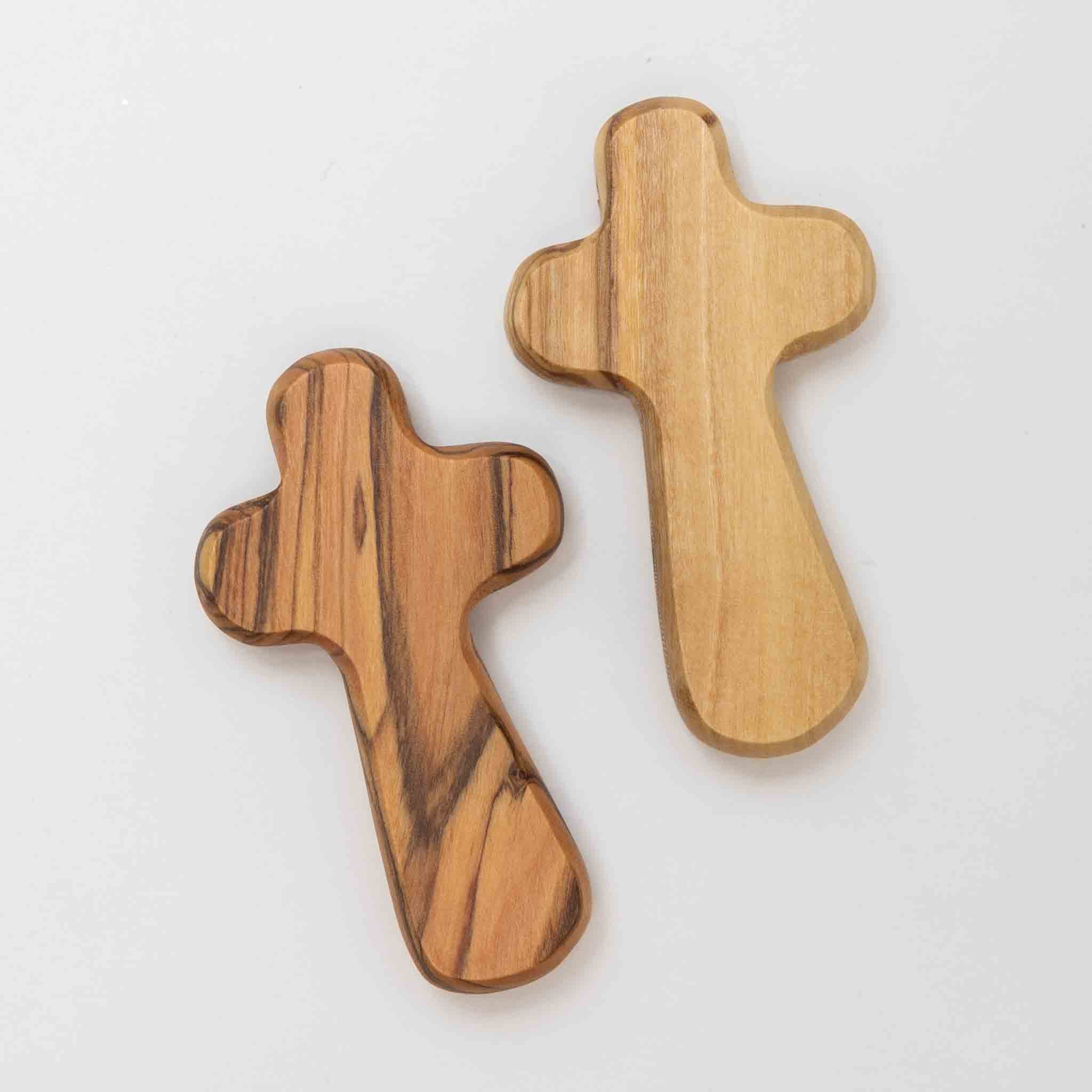 Duea Olive Wood Pocket Prayer Cross - Ten Thousand Villages