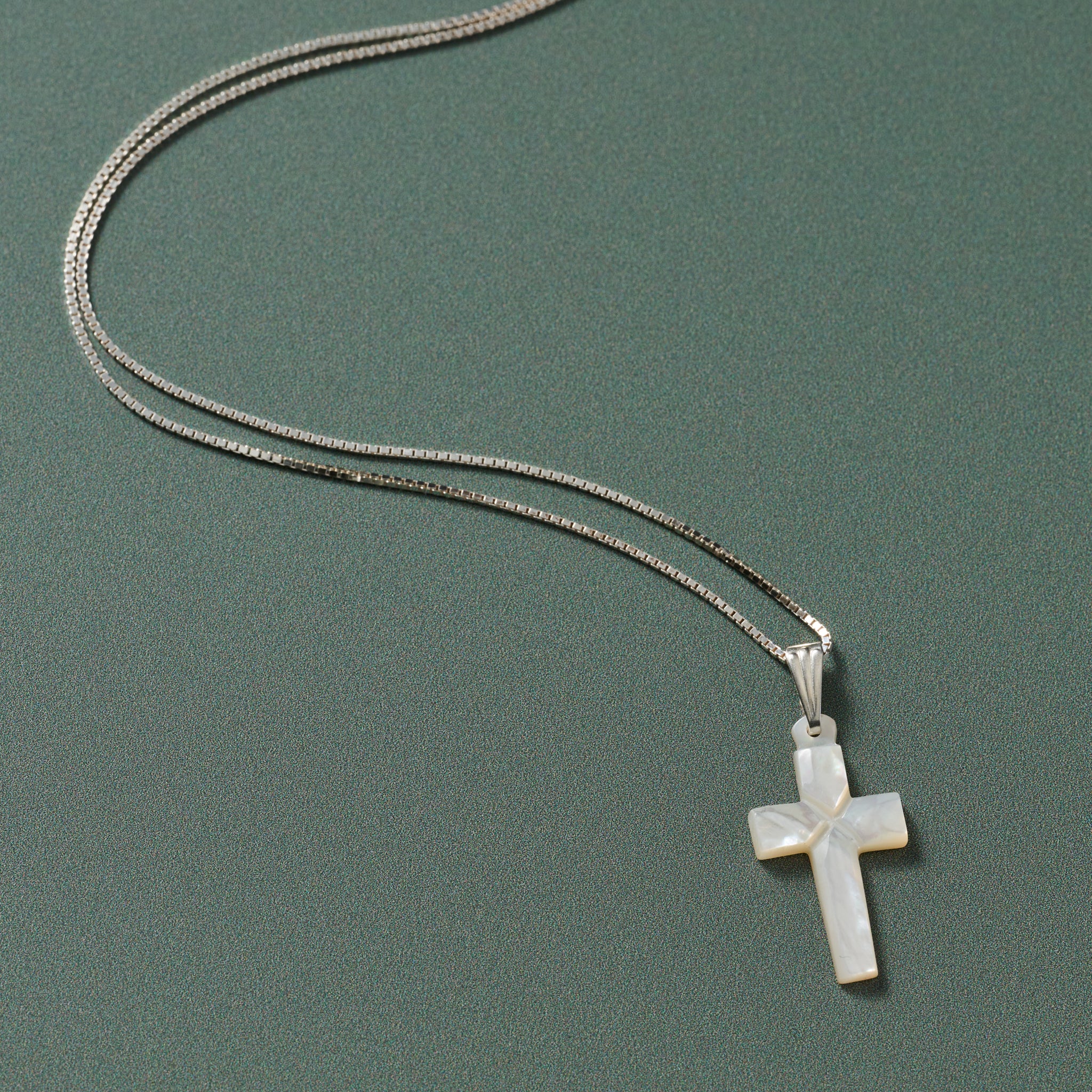Mother of Pearl Cross Pendant Necklace - Ten Thousand Villages