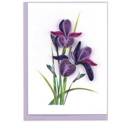 Quilled Iris Gift Enclosure Mini Card - Ten Thousand Villages