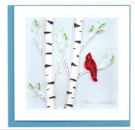 Quilled Cardinal Sympathy Card - Ten Thousand Villages