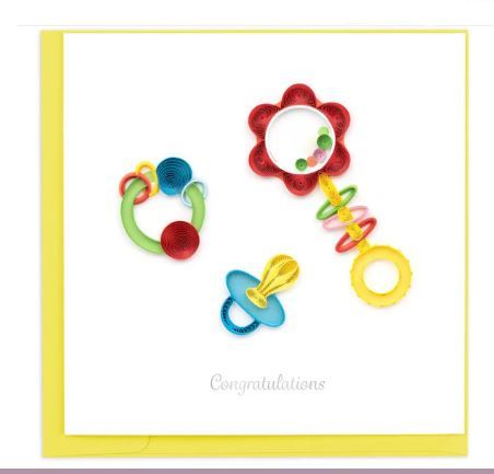 Quilled Baby Congratulations Card - Ten Thousand Villages