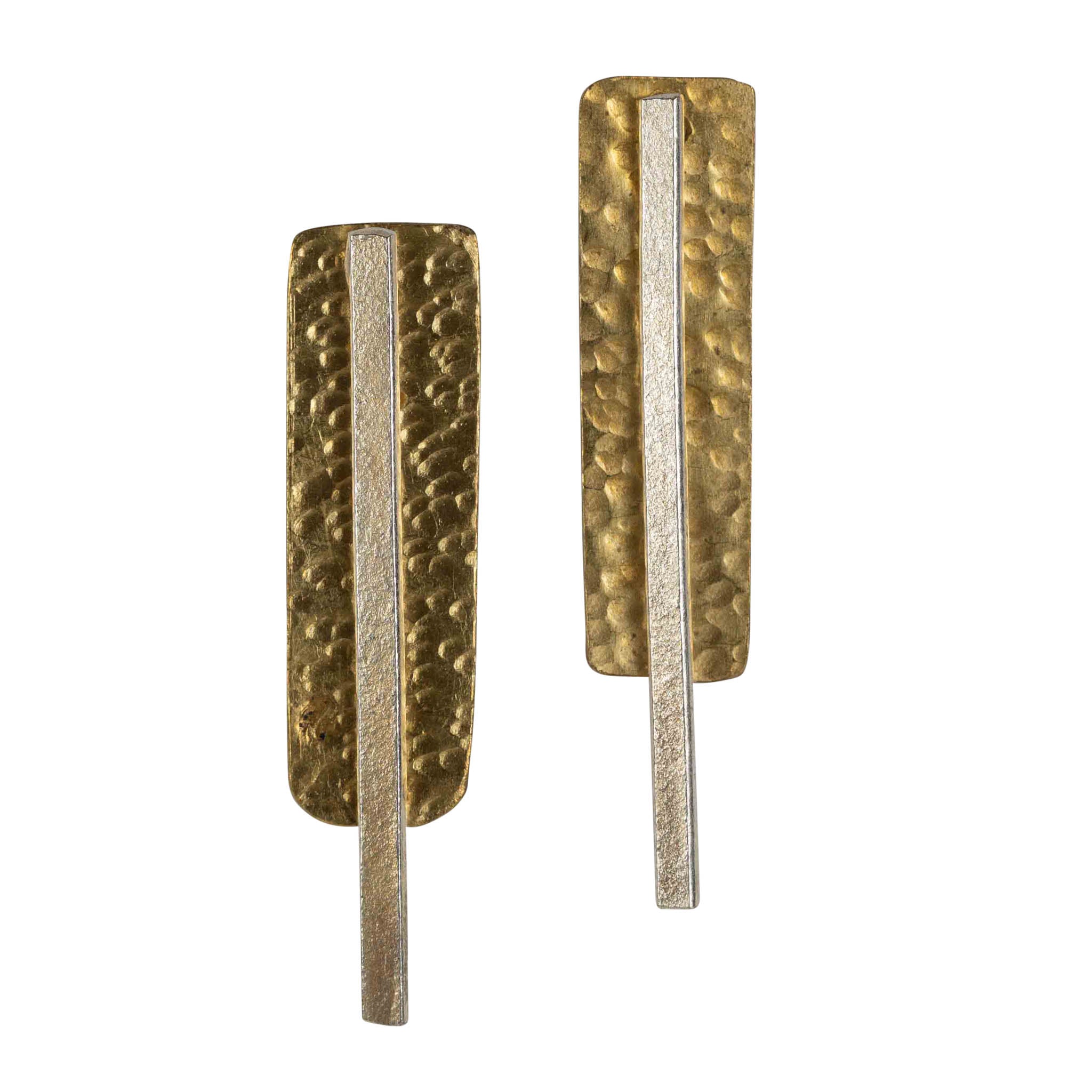 Silver Brass Bar Drop Earrings - Convertible - Ten Thousand Villages