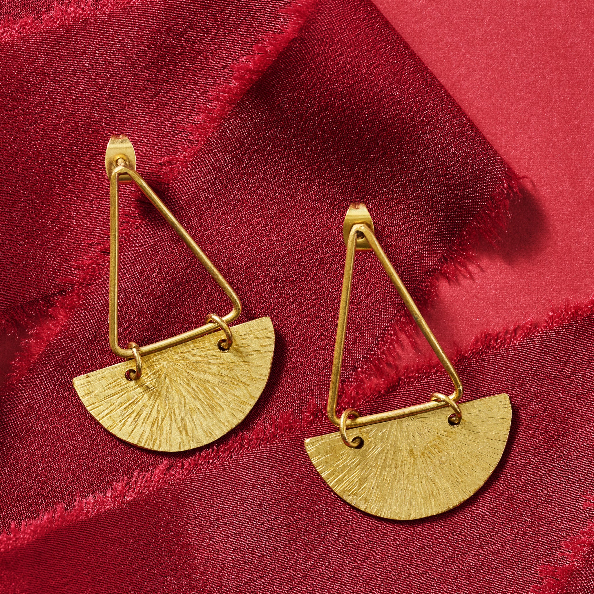 Tana Brass Post Earrings - Ten Thousand Villages