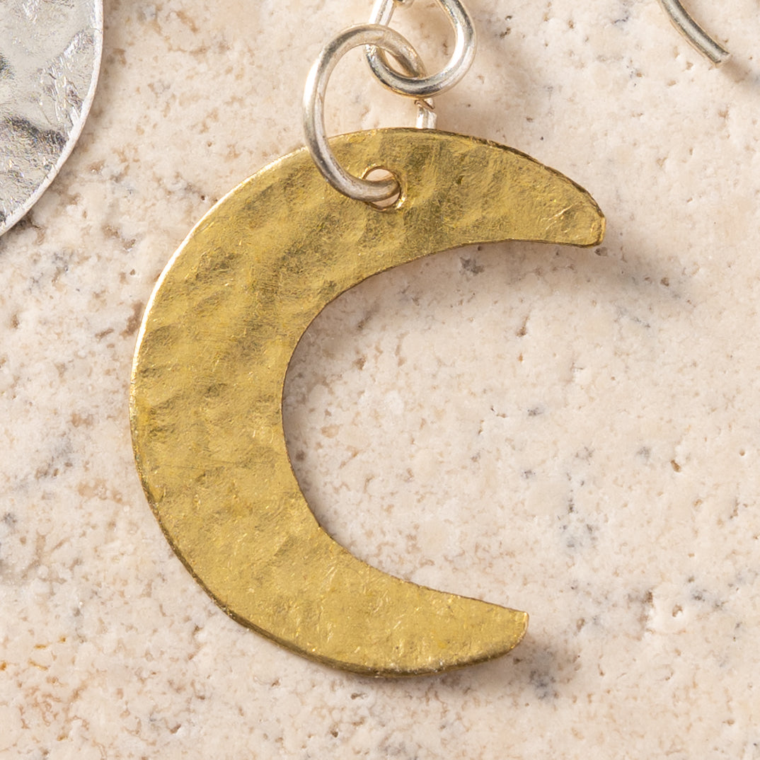 Nova Moons Mixed Metal Earrings
