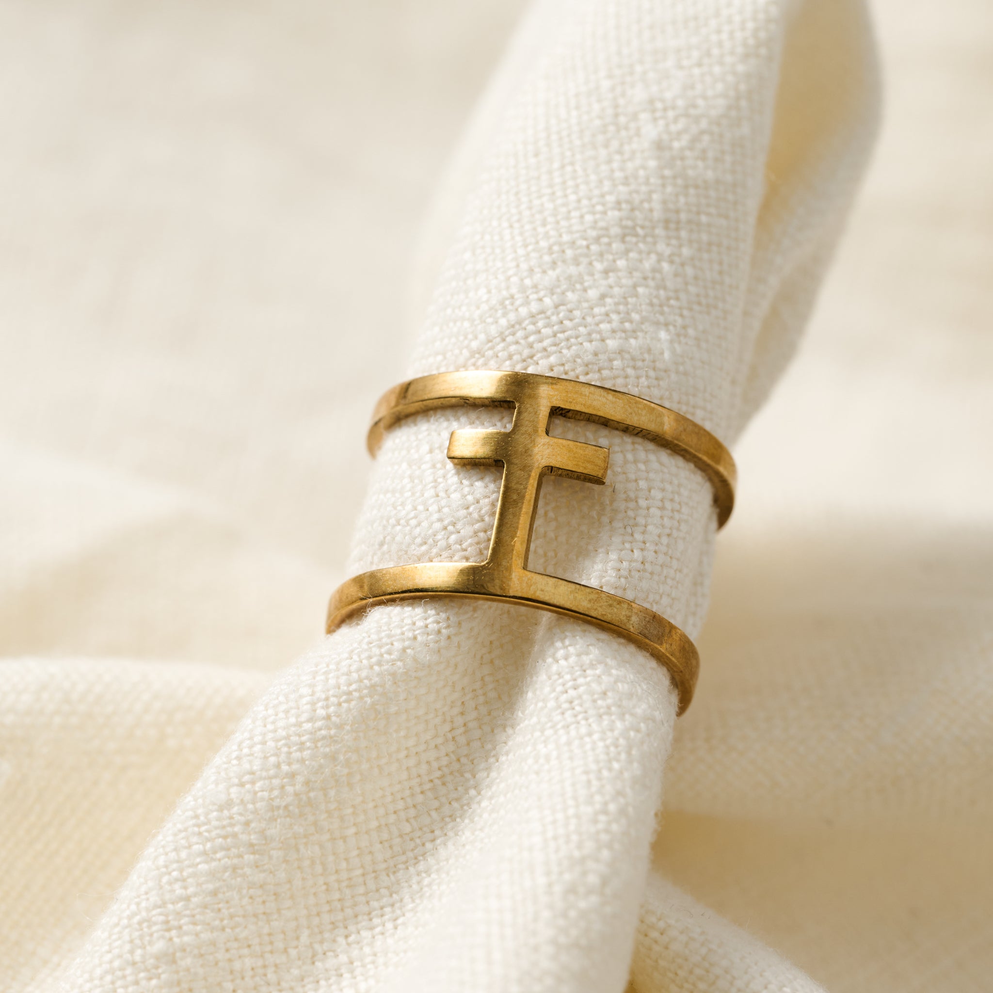 Brass Bombshell Cross Ring - Ten Thousand Villages