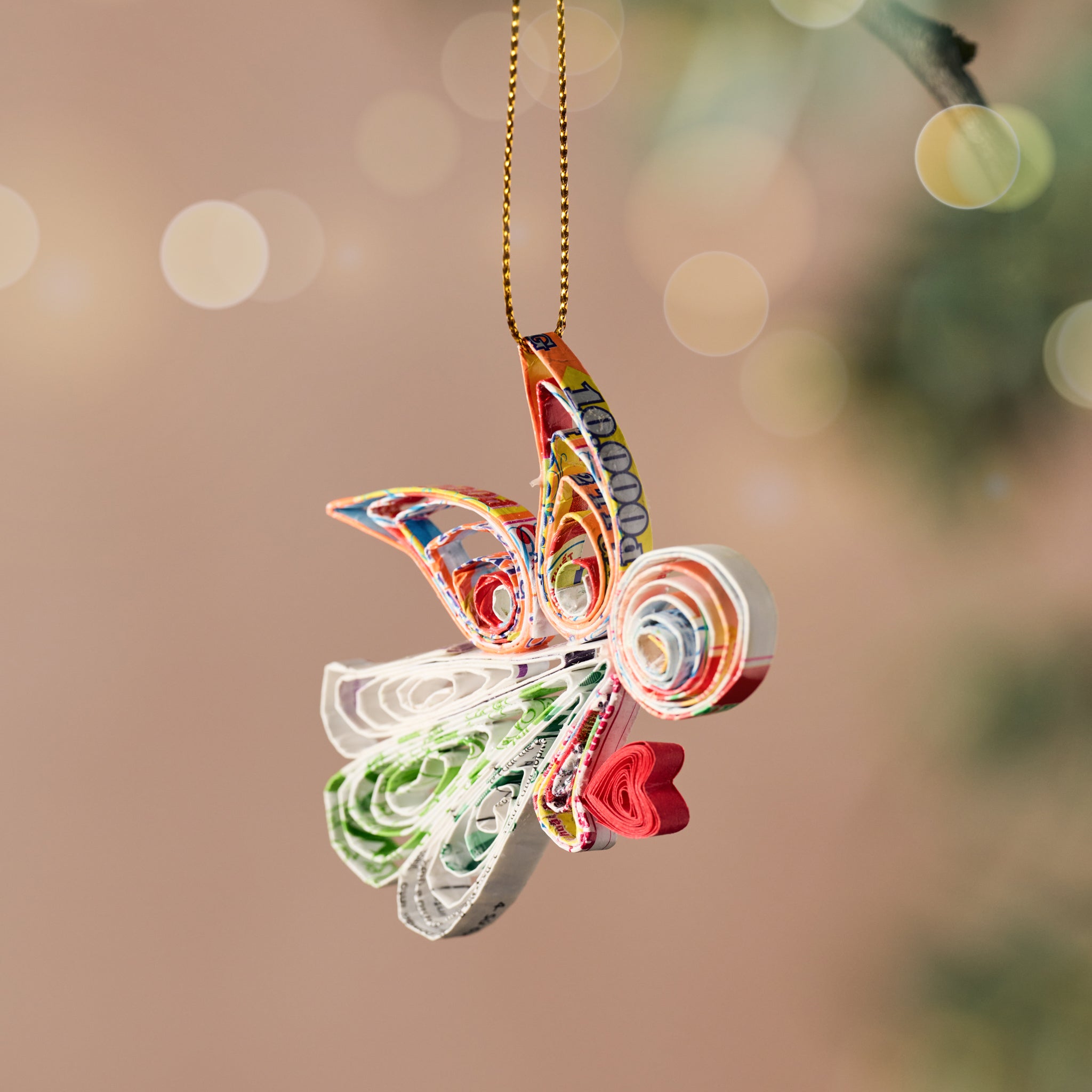 Angel Heart Quilled Ornament – Ten Thousand Villages