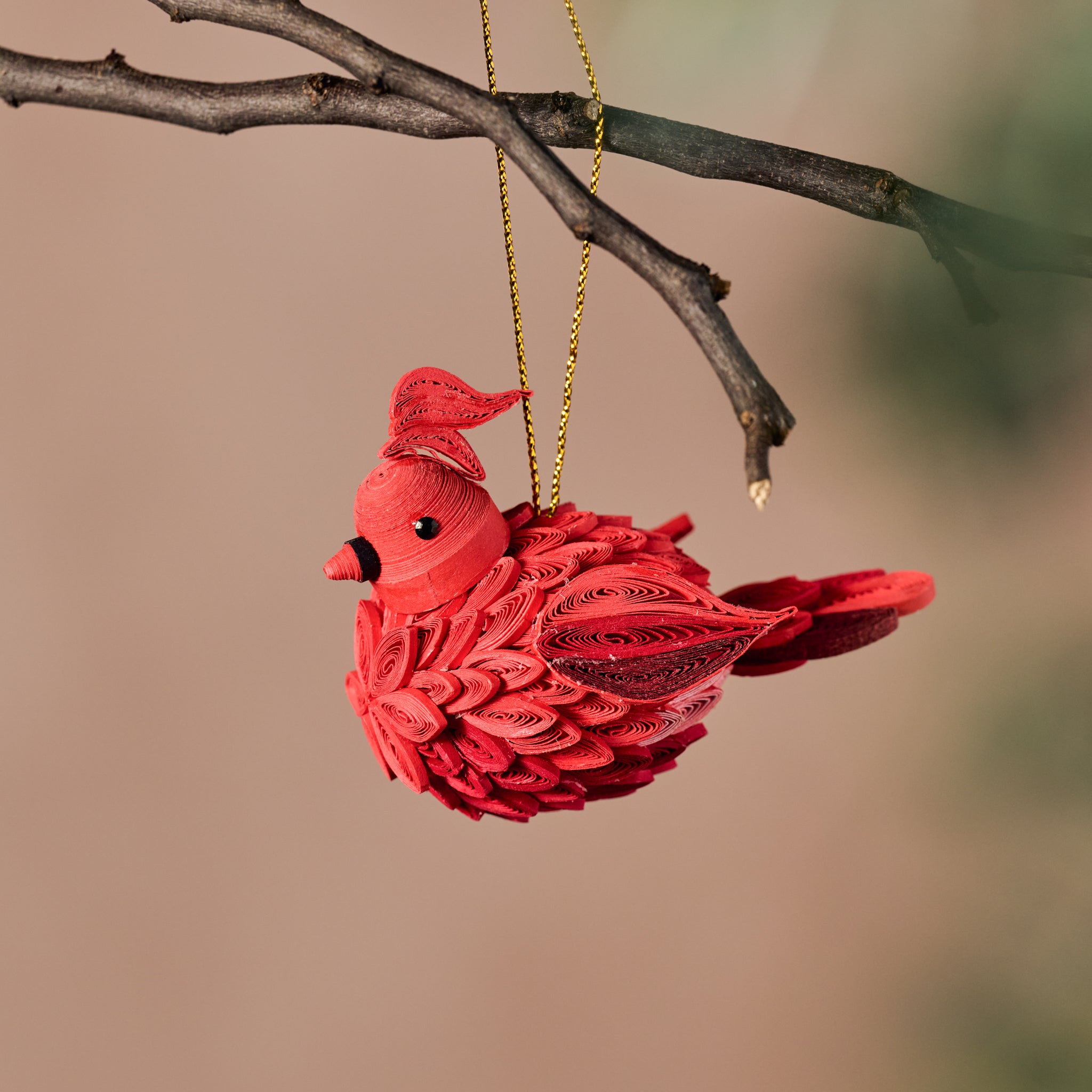 Dep Quilled Cardinal Ornament