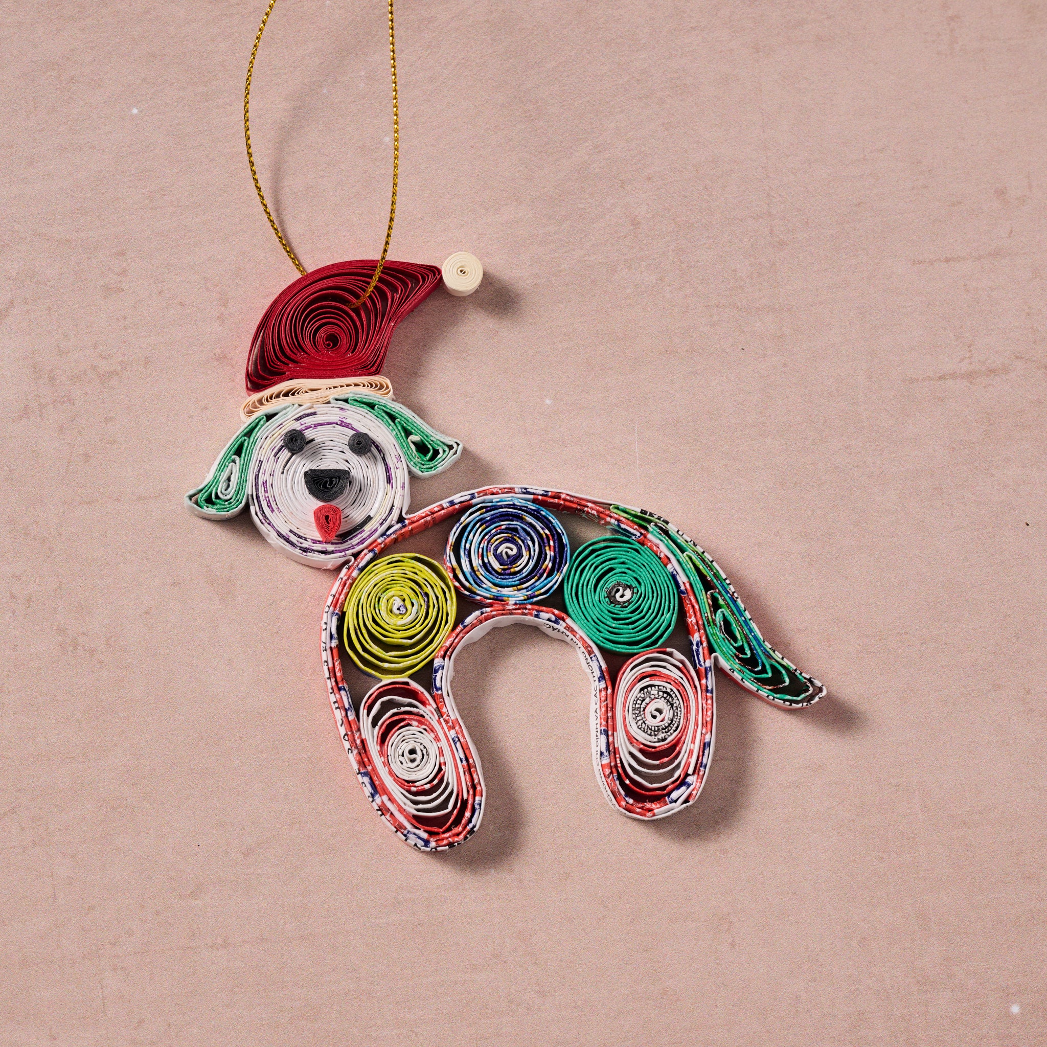 Vui Quilled Dog Ornament