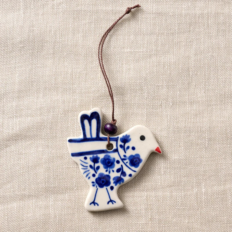 Hand Painted Ceramic Bird Ornament