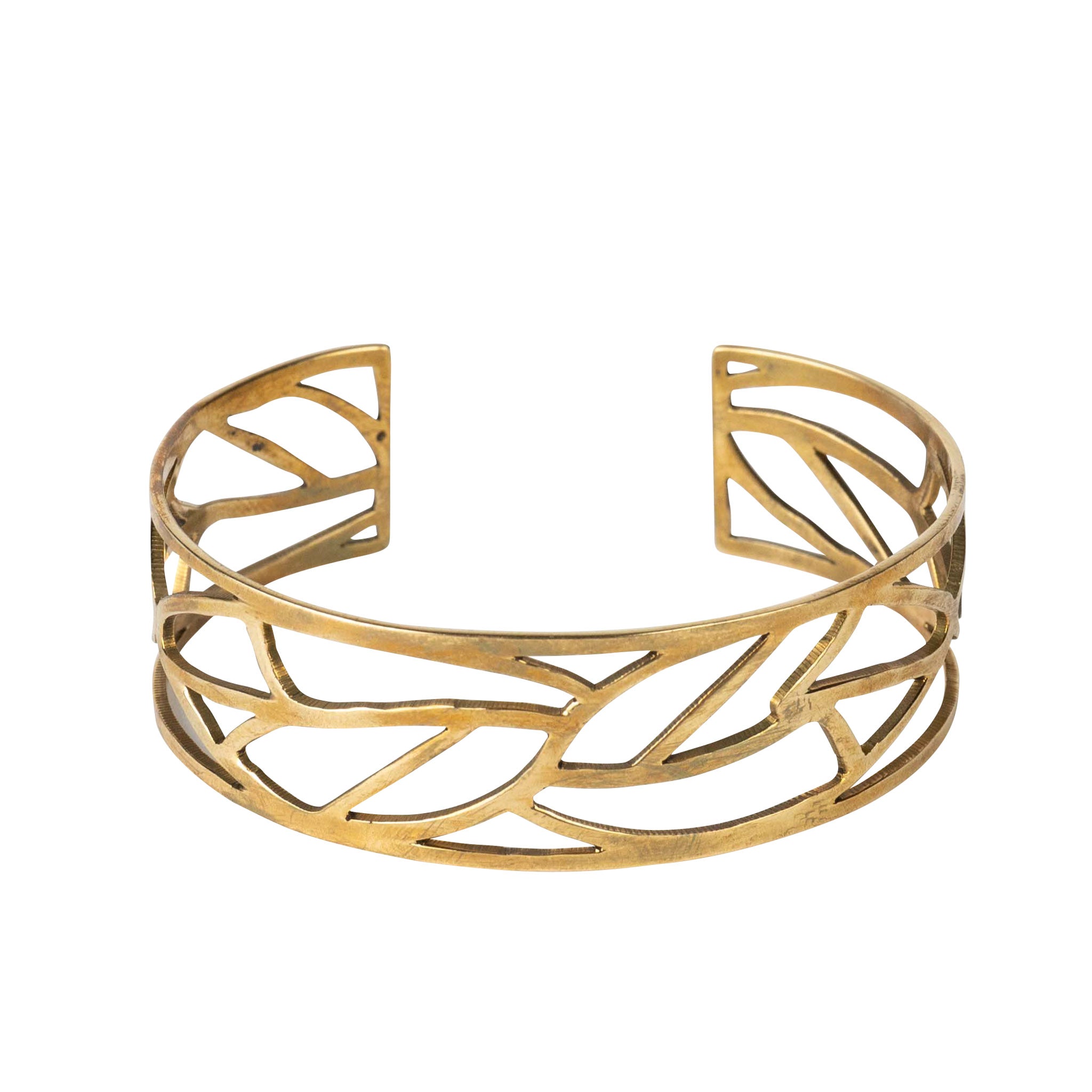 Cut Leaves Brass Bangle - Ten Thousand Villages