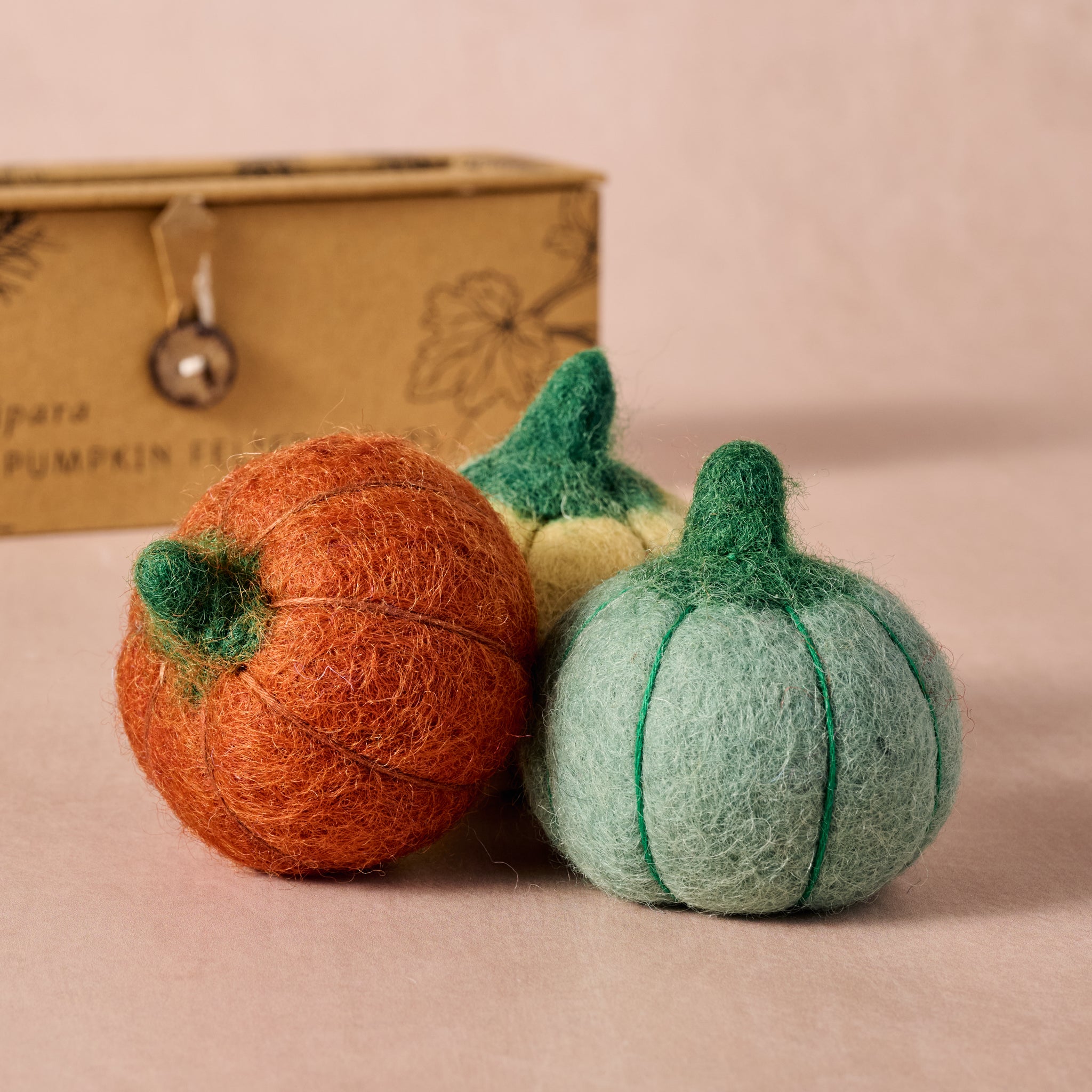 Sapha Pumpkin Shaped Felted Soaps - Junipara - Ten Thousand Villages