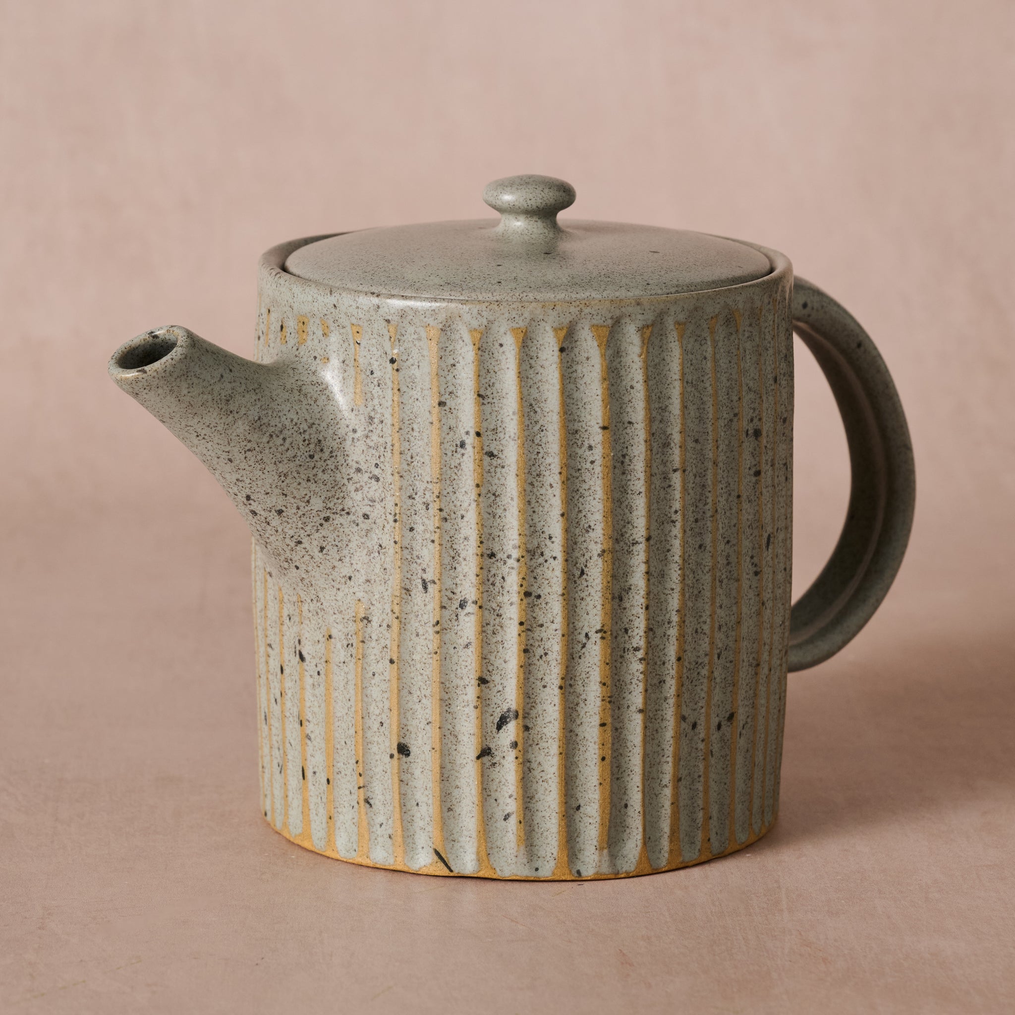 Sundara Fluted Ceramic Teapot