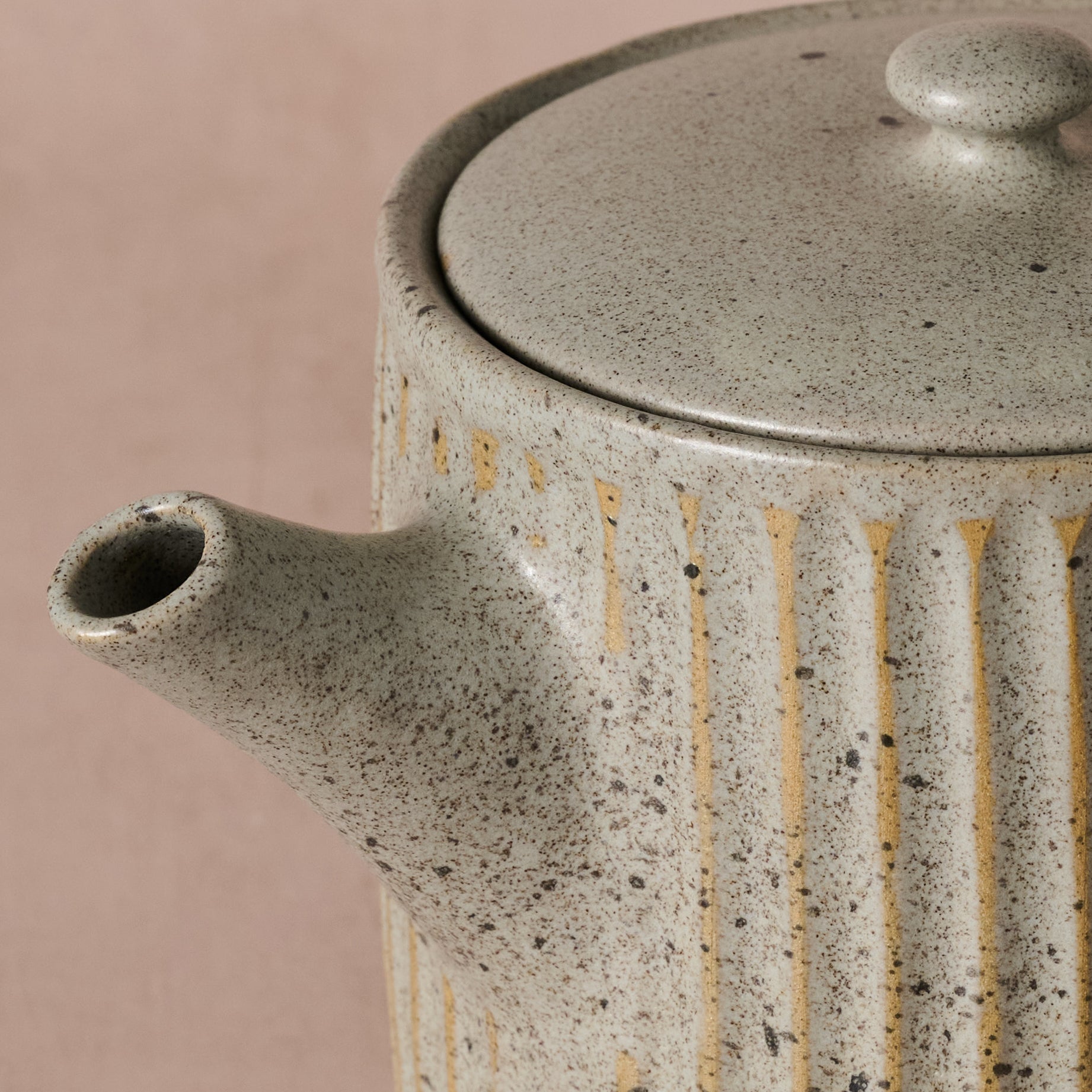 Sundara Fluted Ceramic Teapot