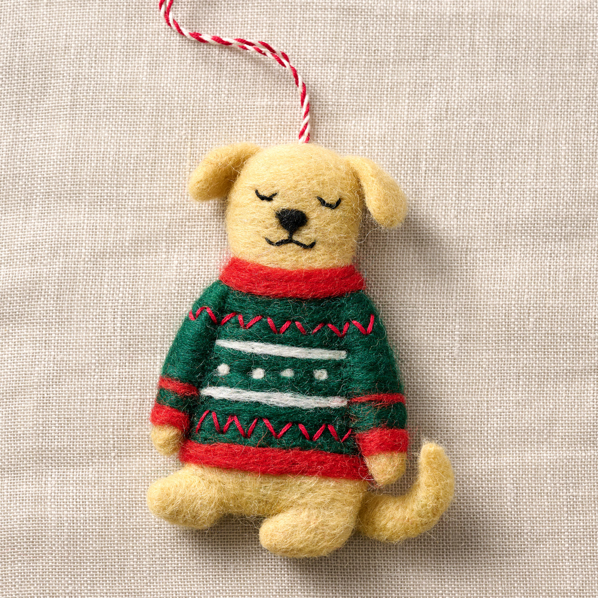 Tyana Ugly Sweater Dog Ornament