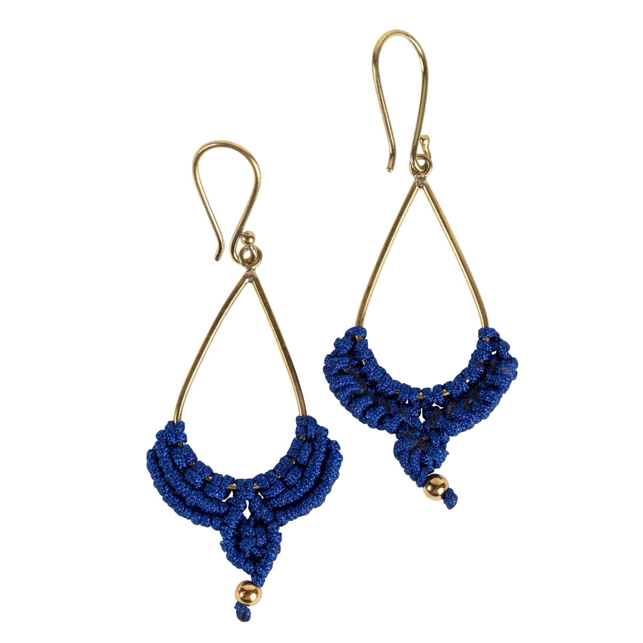 Macrame Rain Drop Earrings - Ten Thousand Villages