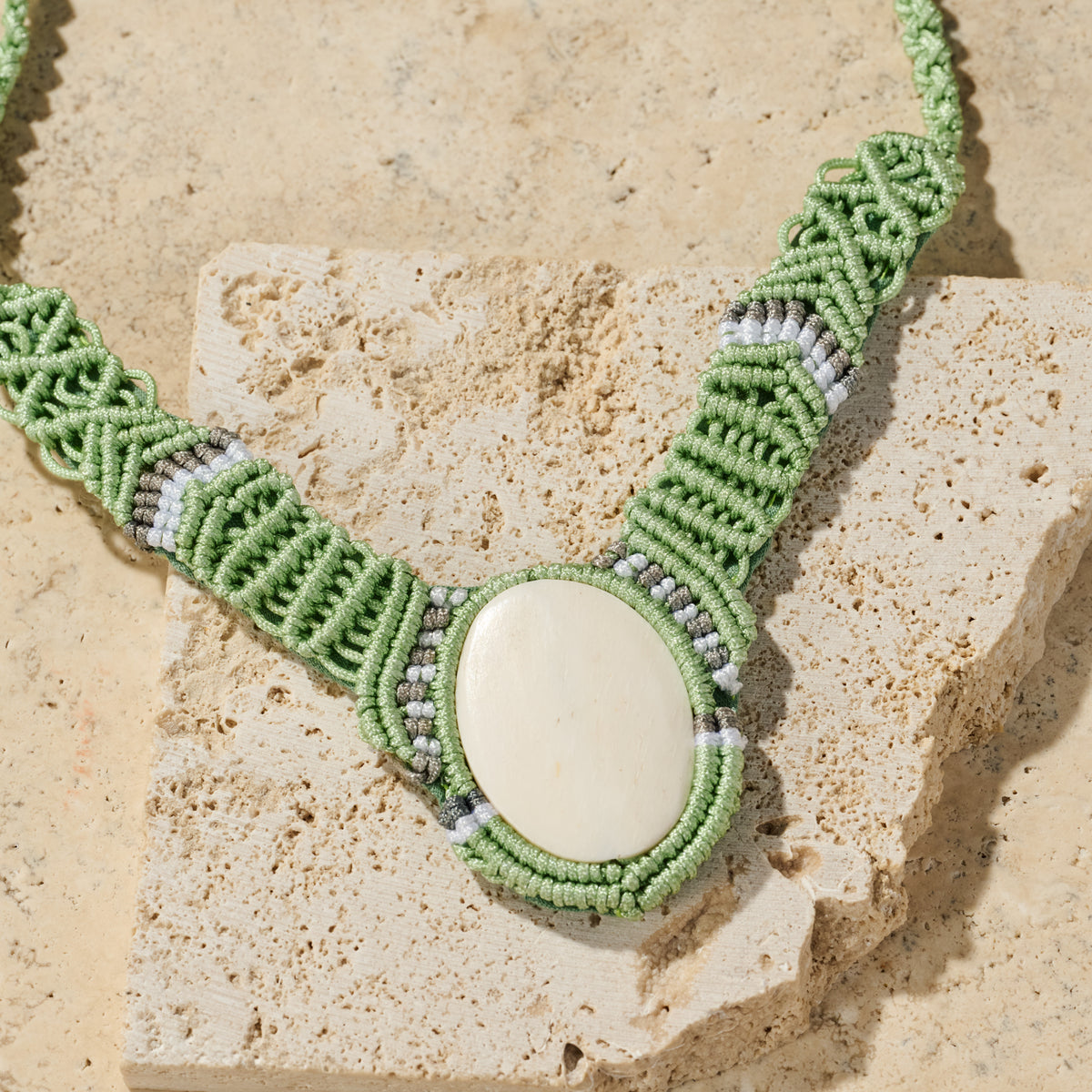 Chhaya Macrame and Bone Necklace – Ten Thousand Villages