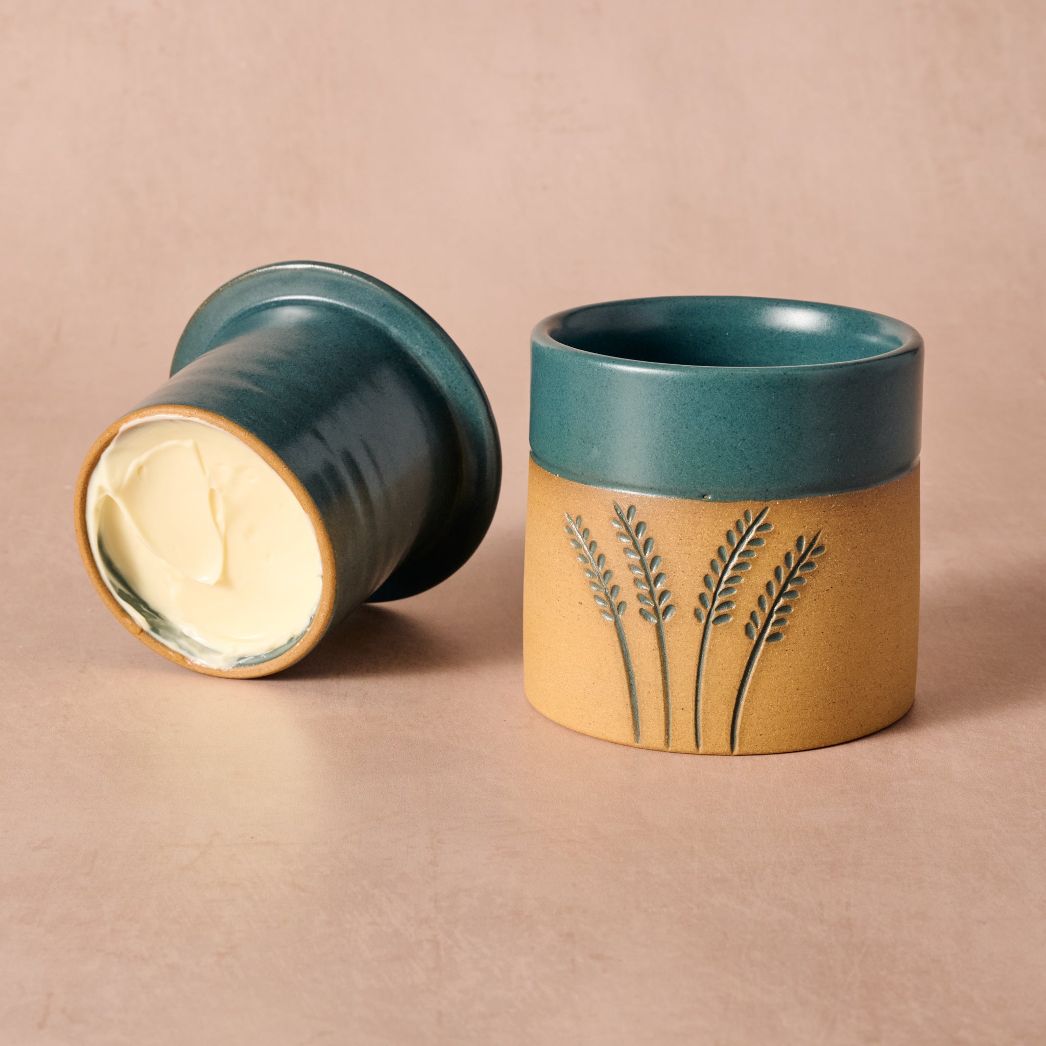 Mato Wheat Stalk Butter Crock
