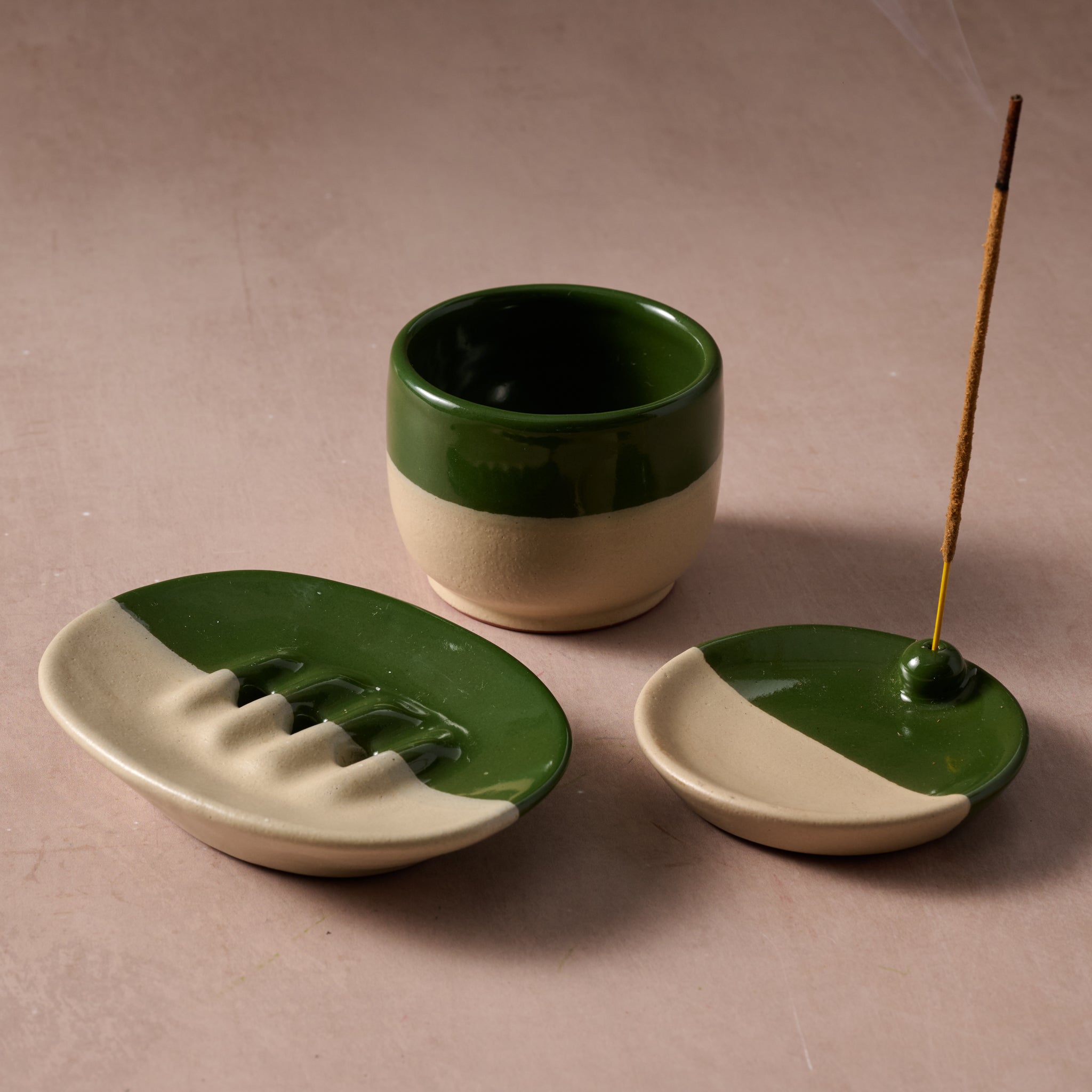 Dui Two Tone Incense Holder