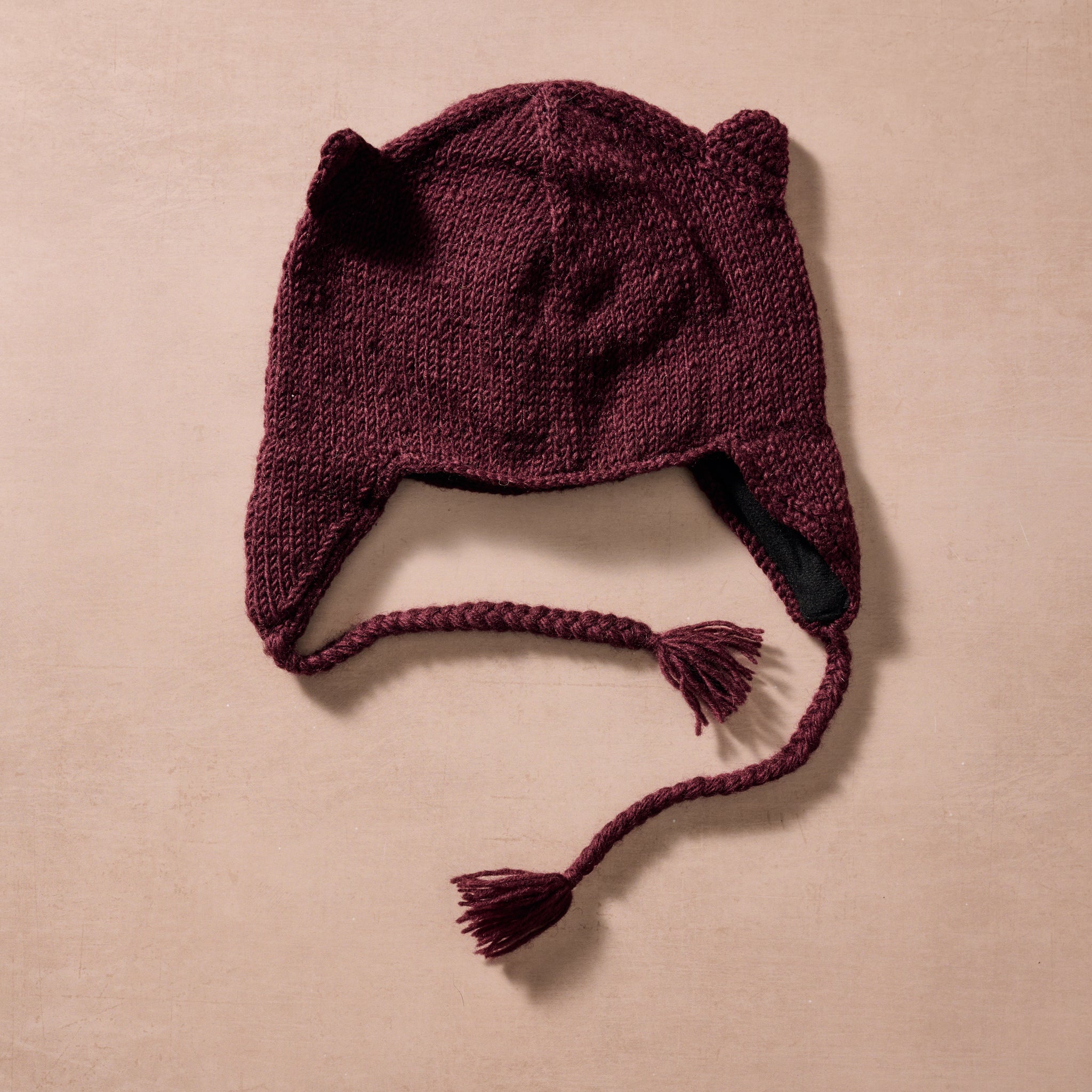 Bina Eggplant Owl Beanie - Adult