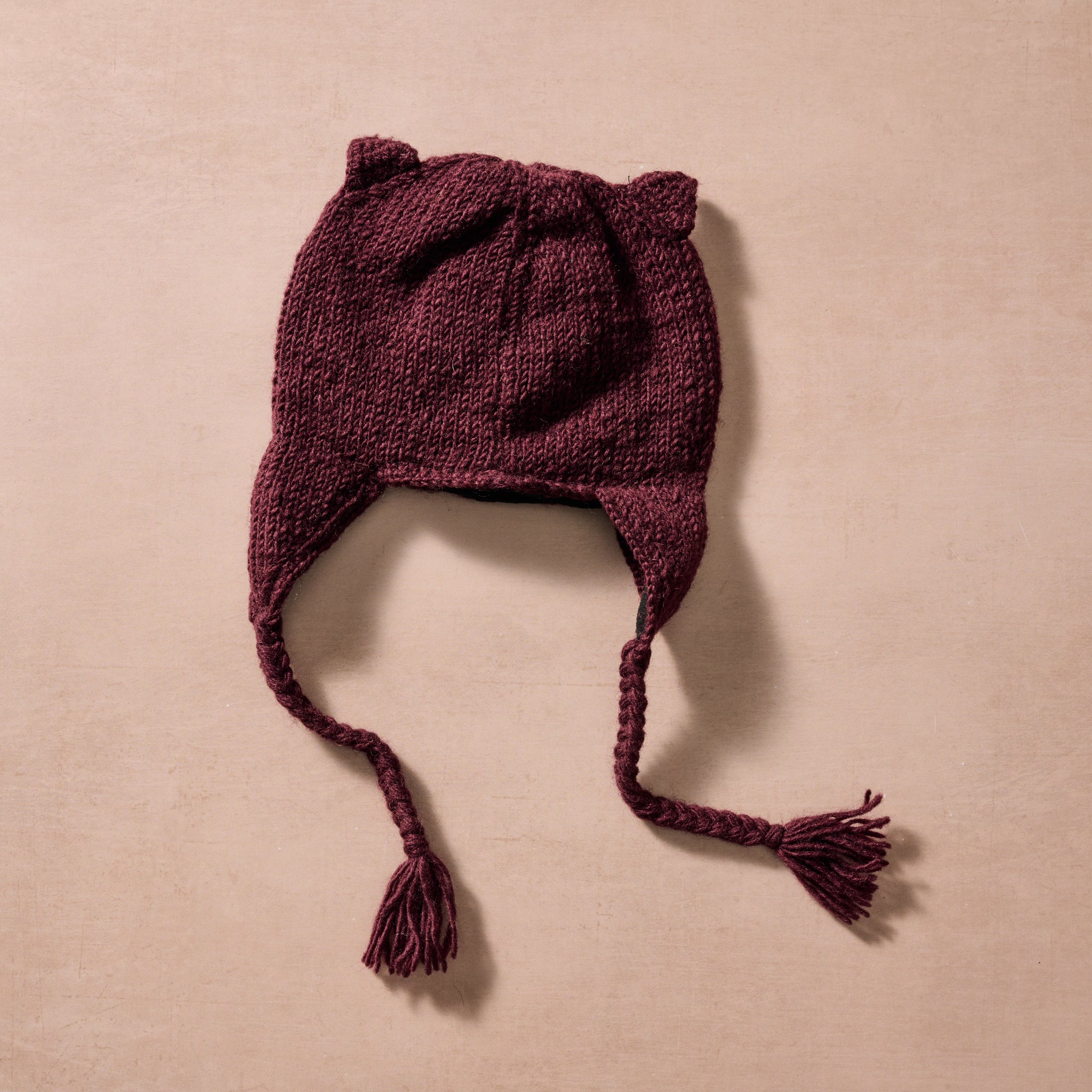 Bina Eggplant Owl Beanie - Kids