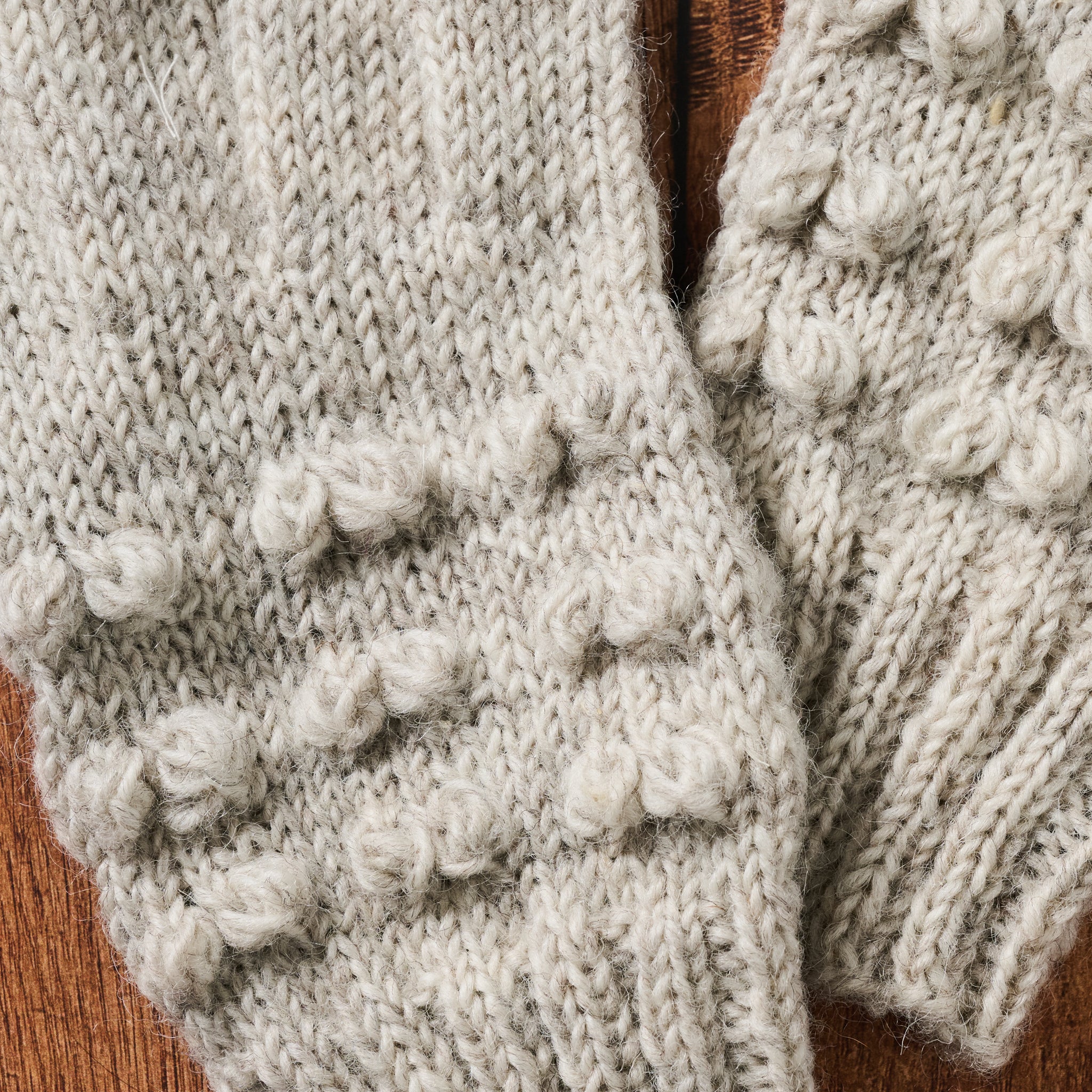 Ivory Knobby Wool Gloves - Ten Thousand Villages