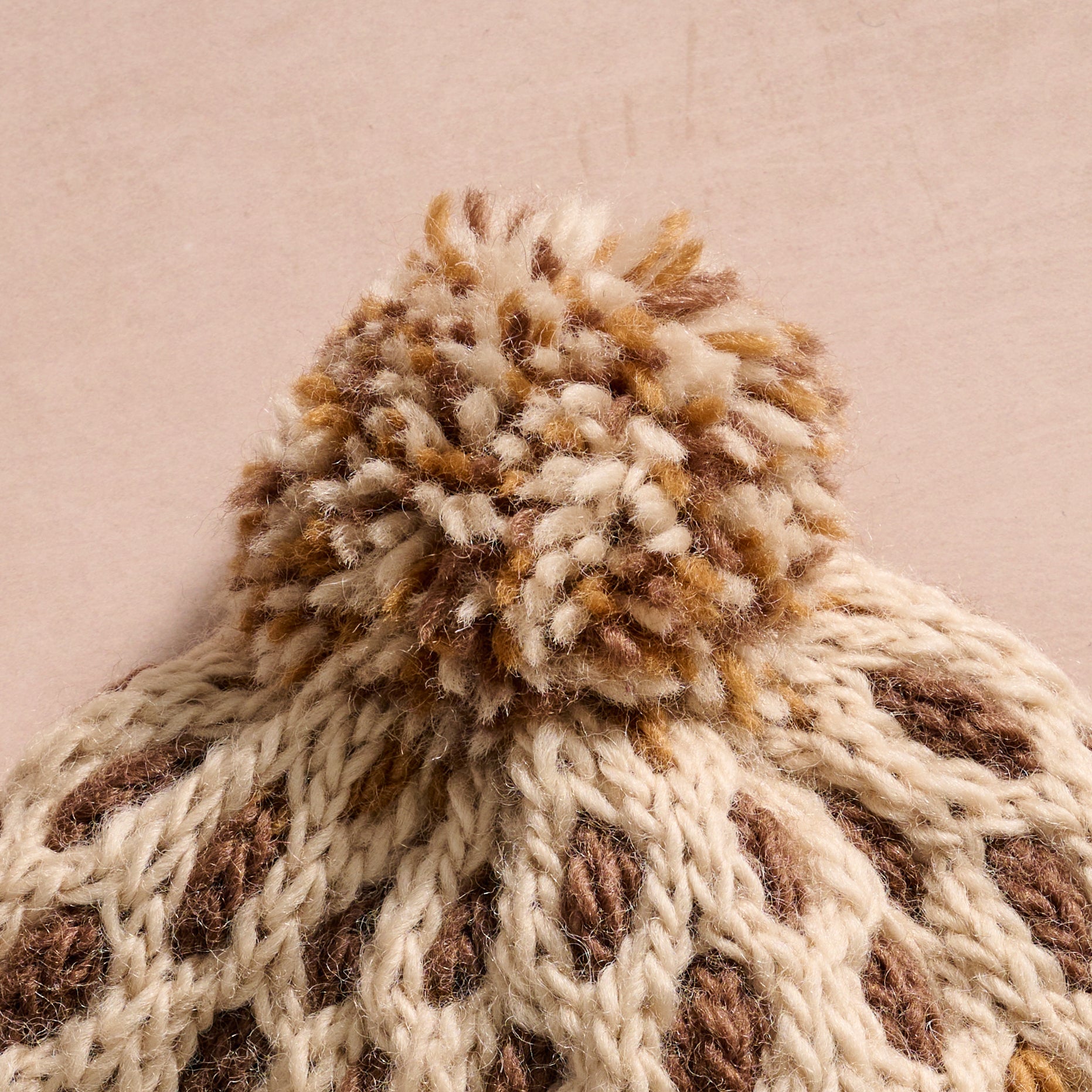 Nabina Waffle Weave Pom Beanie