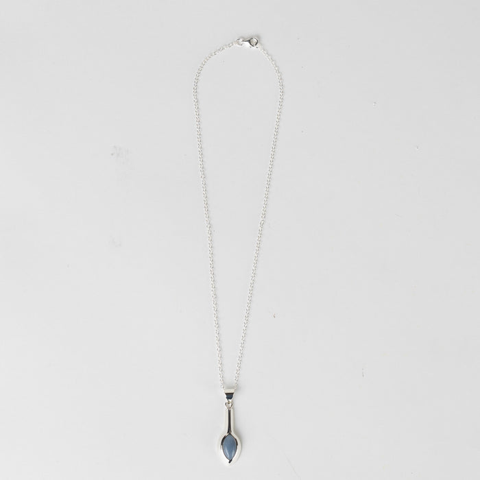 Celestial Silver Marquise Pendant Necklace 4