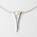 Ati Pearl Plunging V Silver Pendant Necklace thumbnail 2