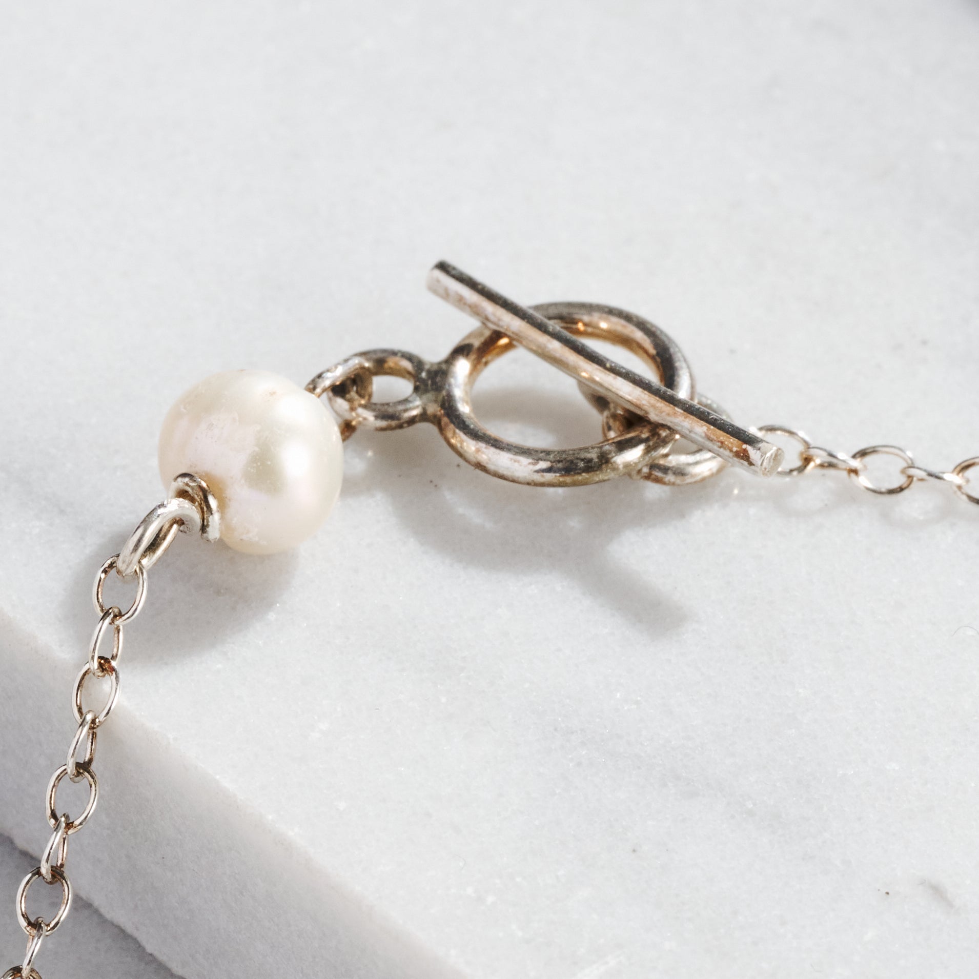 Munay Sterling Silver and Pearl Bracelet