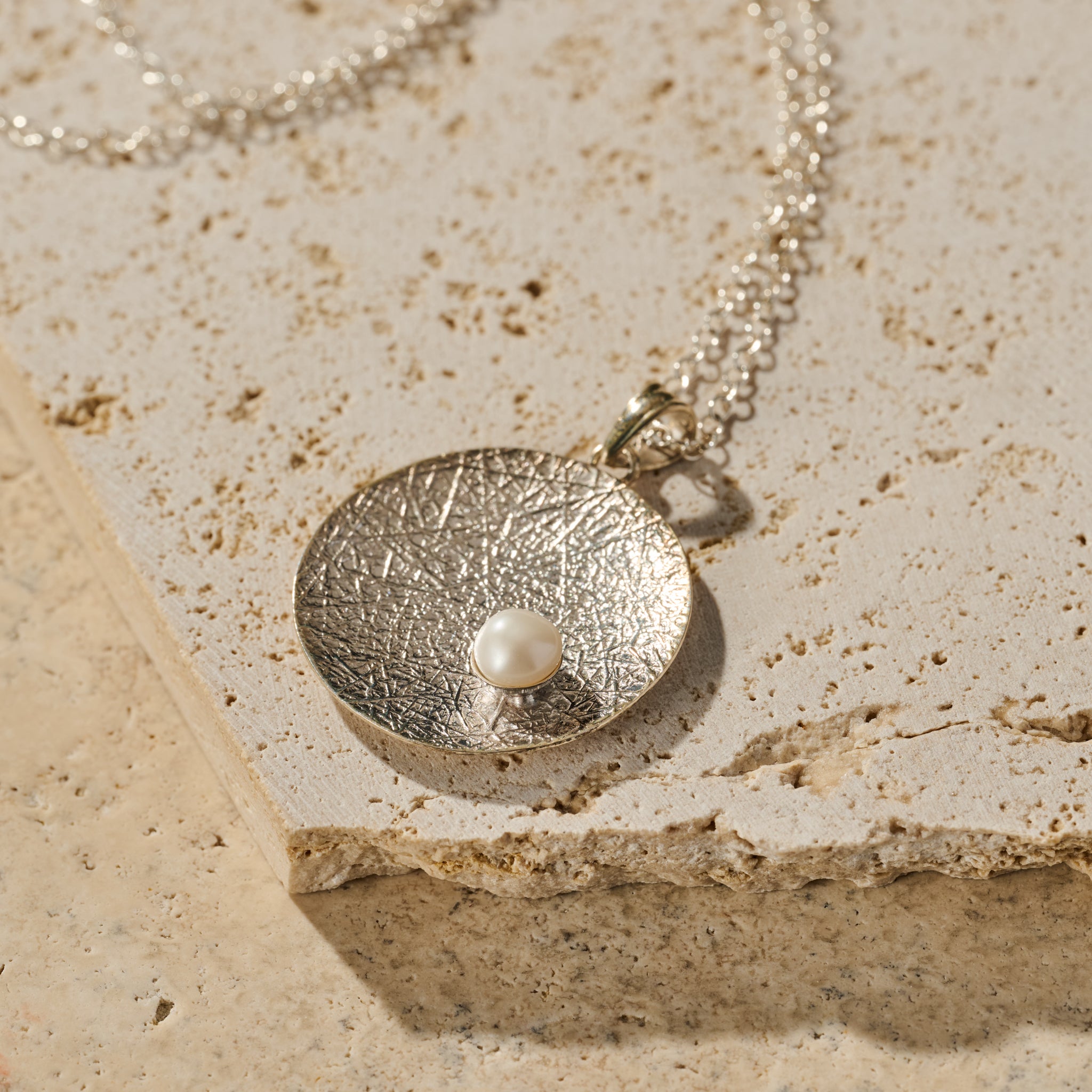 Nuna Silver and Pearl Necklace