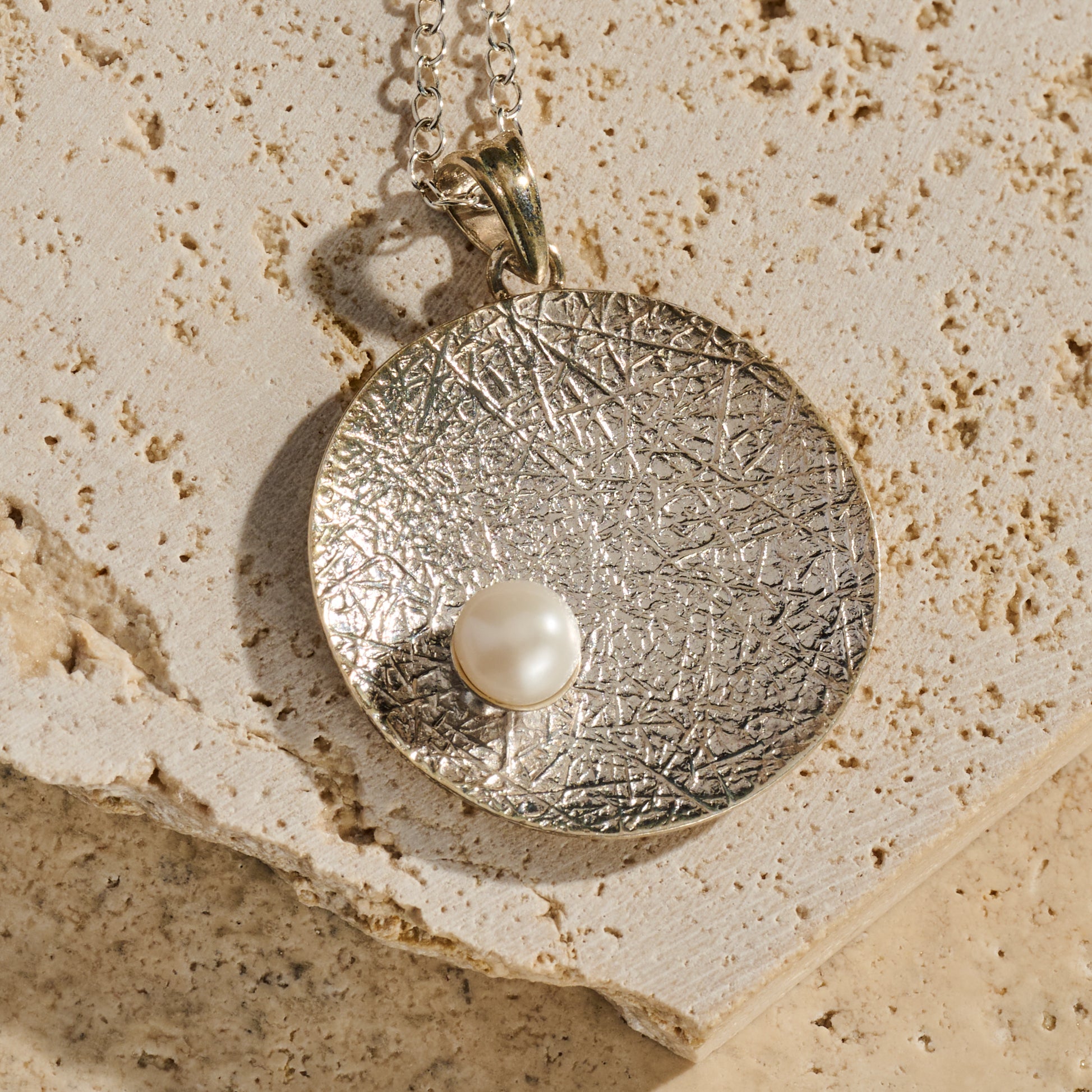 Nuna Silver and Pearl Necklace