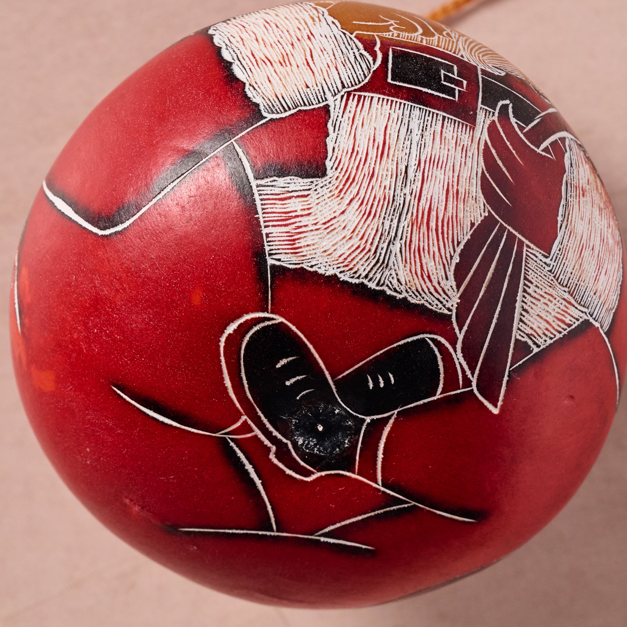 Santa Gourd Ornament