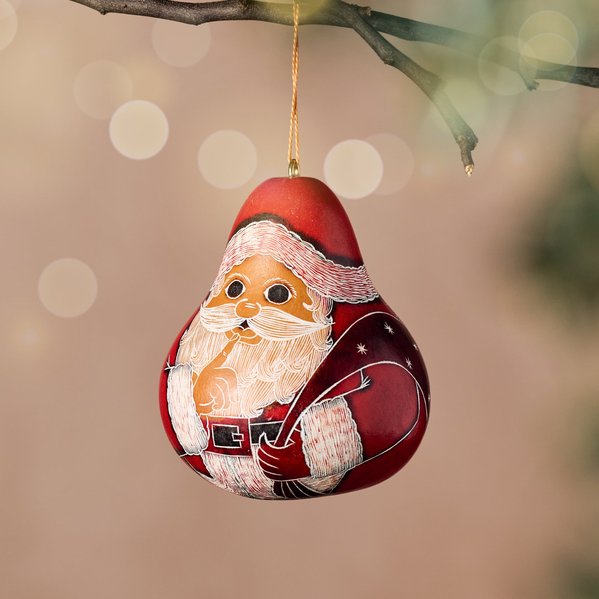 Santa Gourd Ornament – Ten Thousand Villages