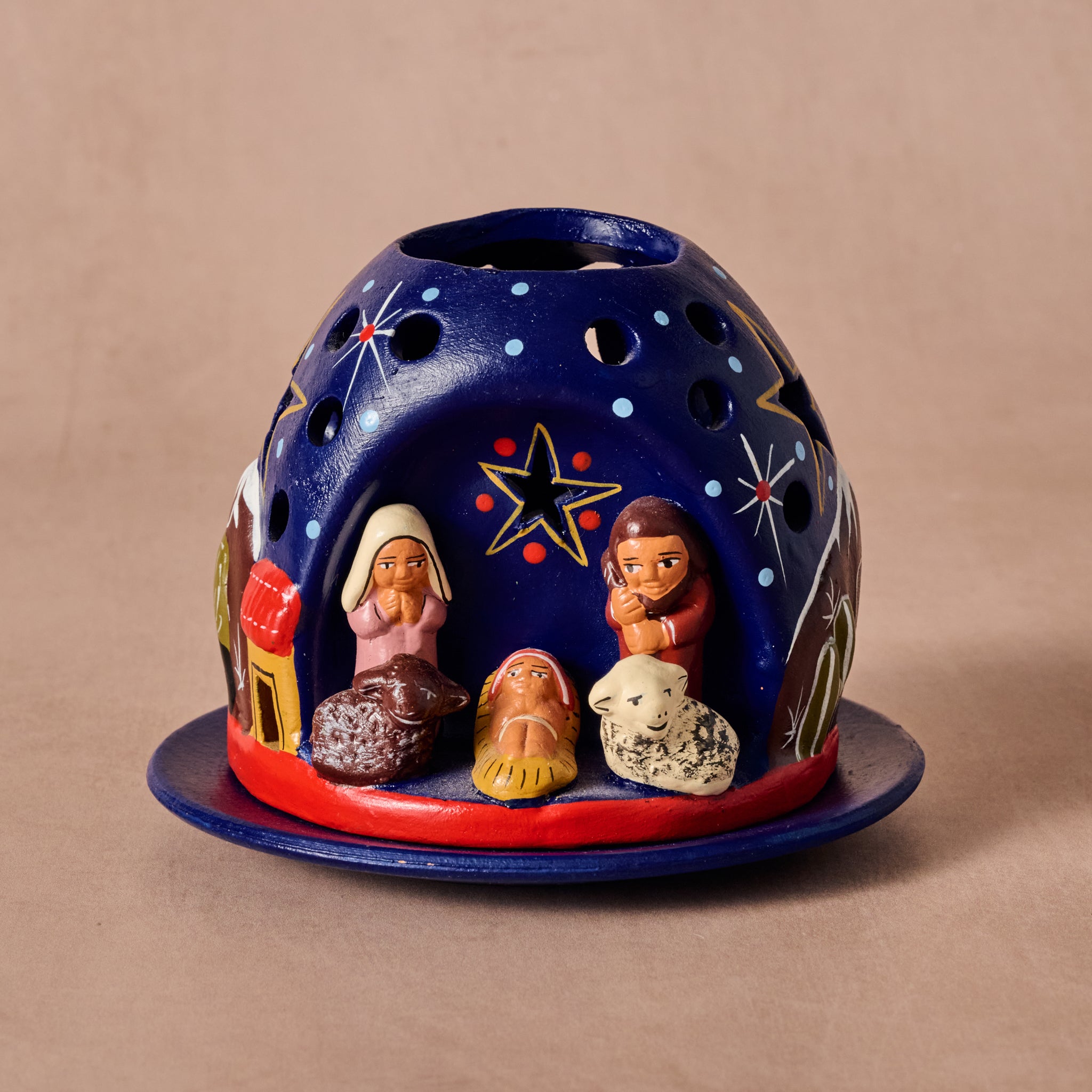 Mountain Tea Light Nativity