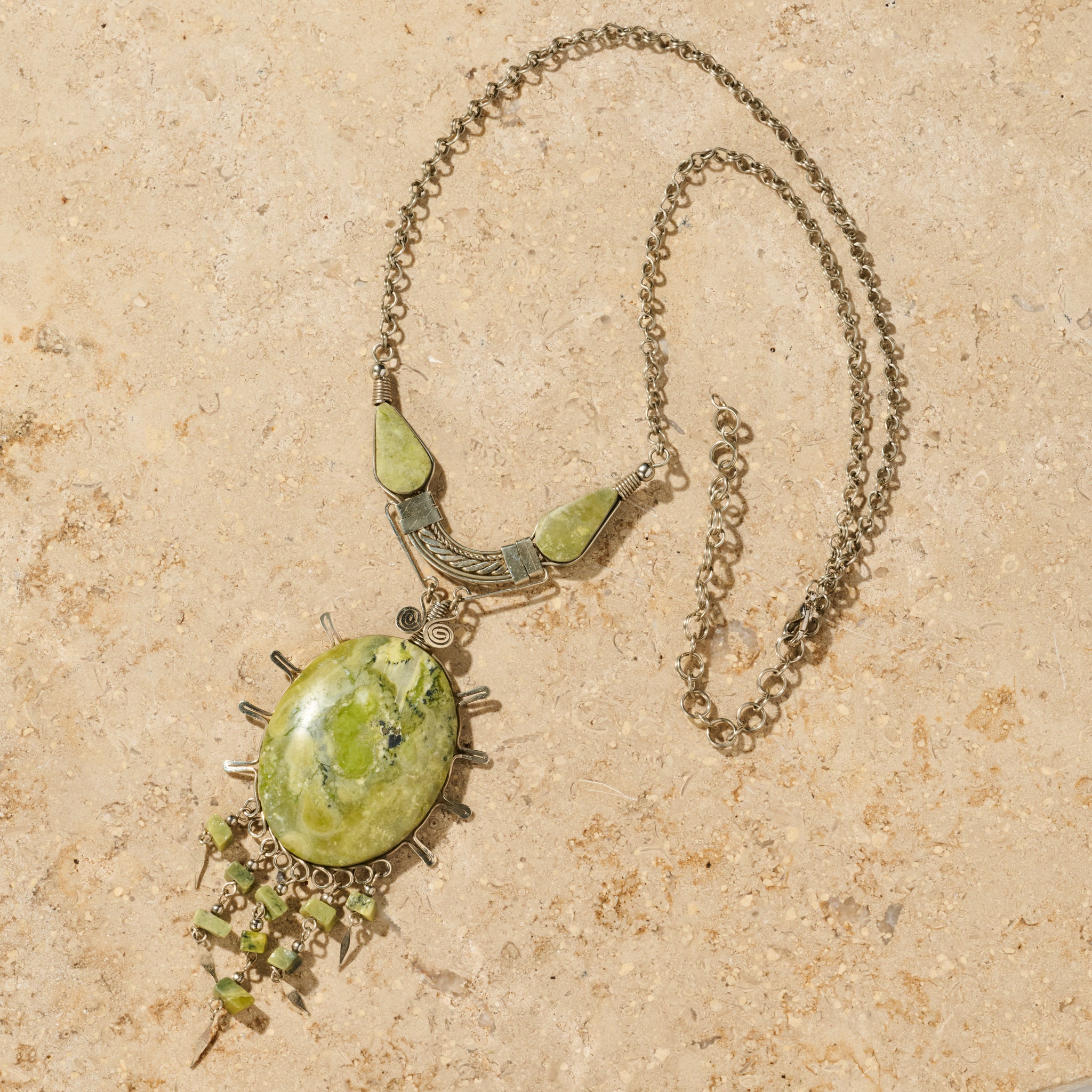 Waca Serpentine Stone Necklace