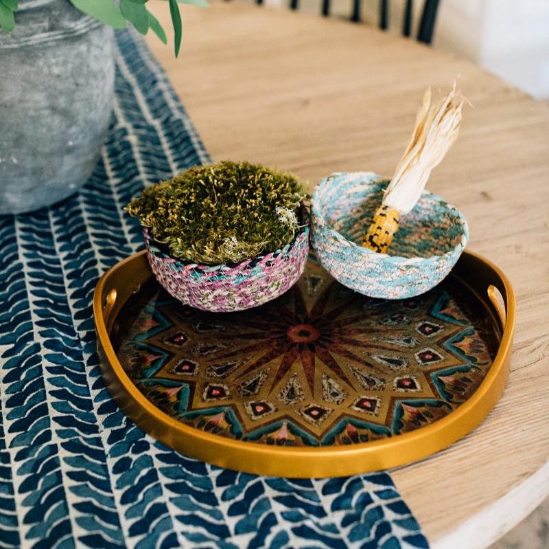 Swirling Sari Basket - Ten Thousand Villages