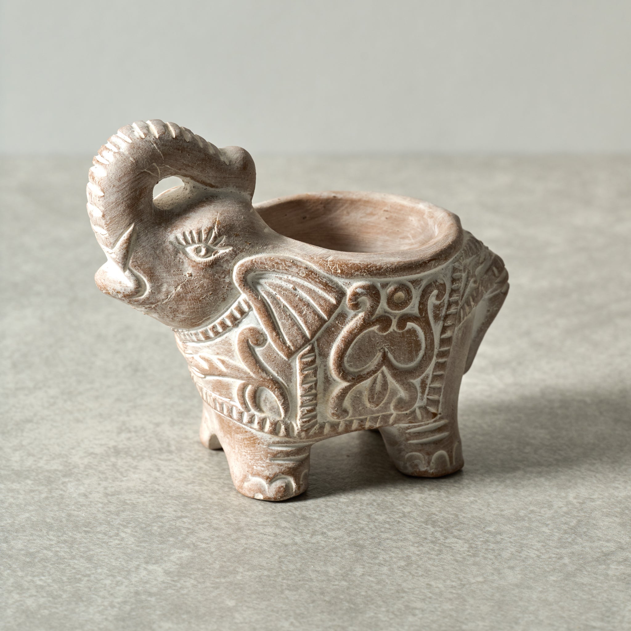 Terracotta Elephant Candleholder – Ten Thousand Villages