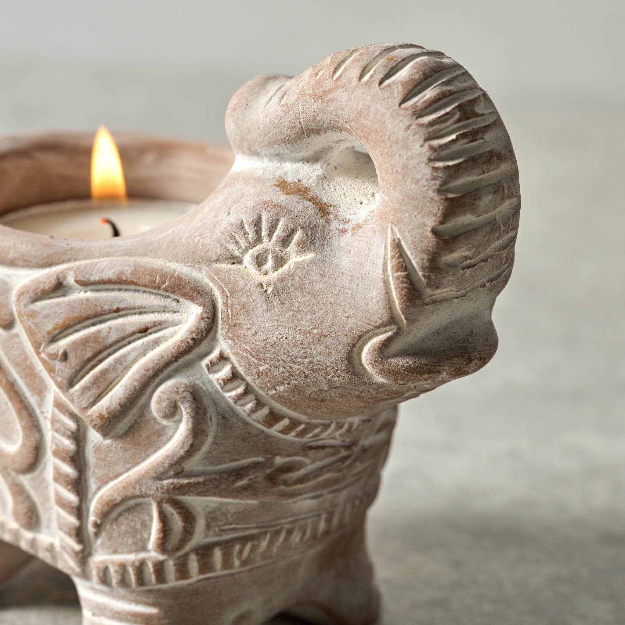 Terracotta Elephant Candleholder – Ten Thousand Villages
