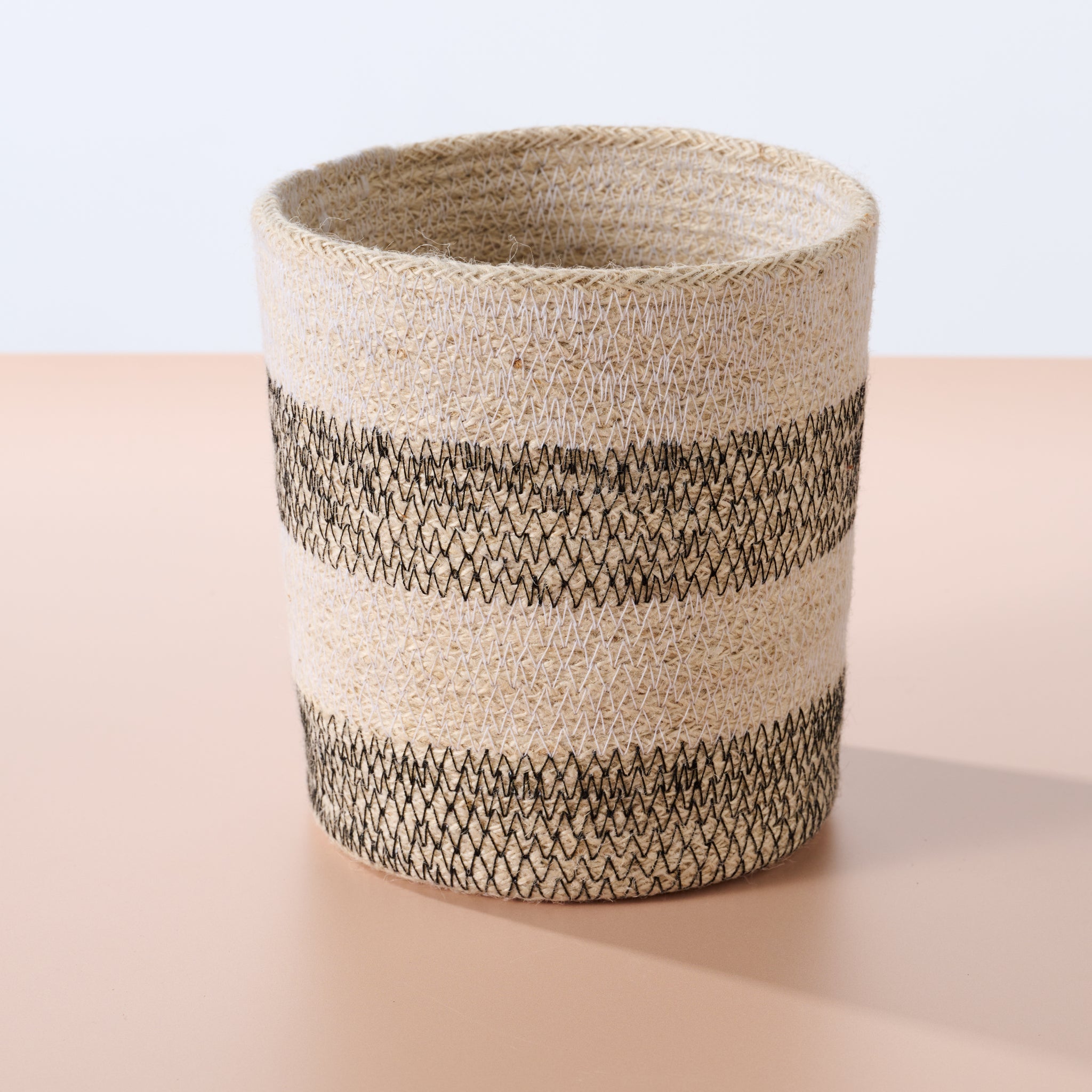 Dorakata Stitched Jute Basket - 6.5
