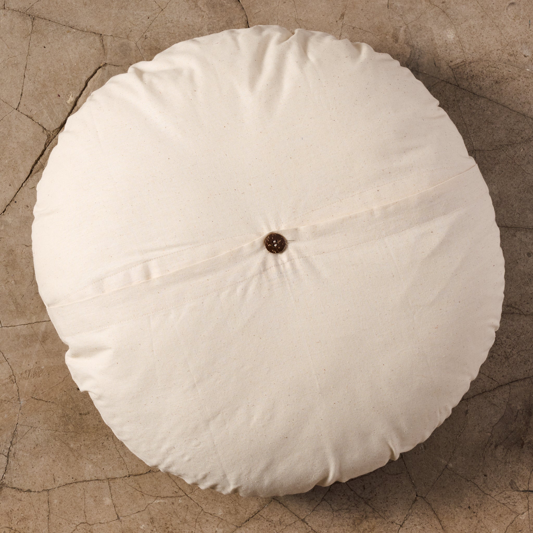 Jatila Hand Embroidered Round Pillow